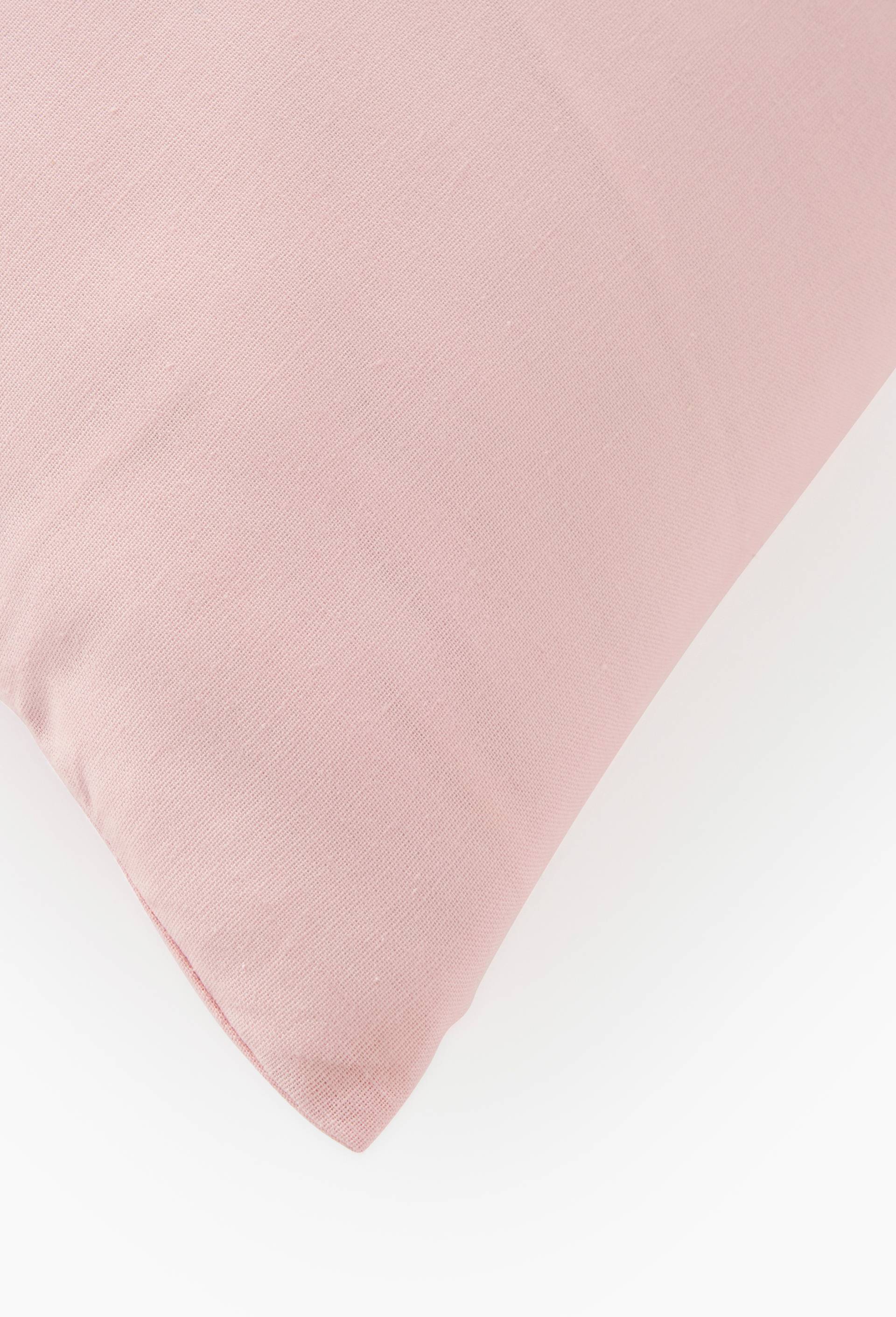 Taie d'oreiller unie, 100% coton bio, Rose, large image number 4.0