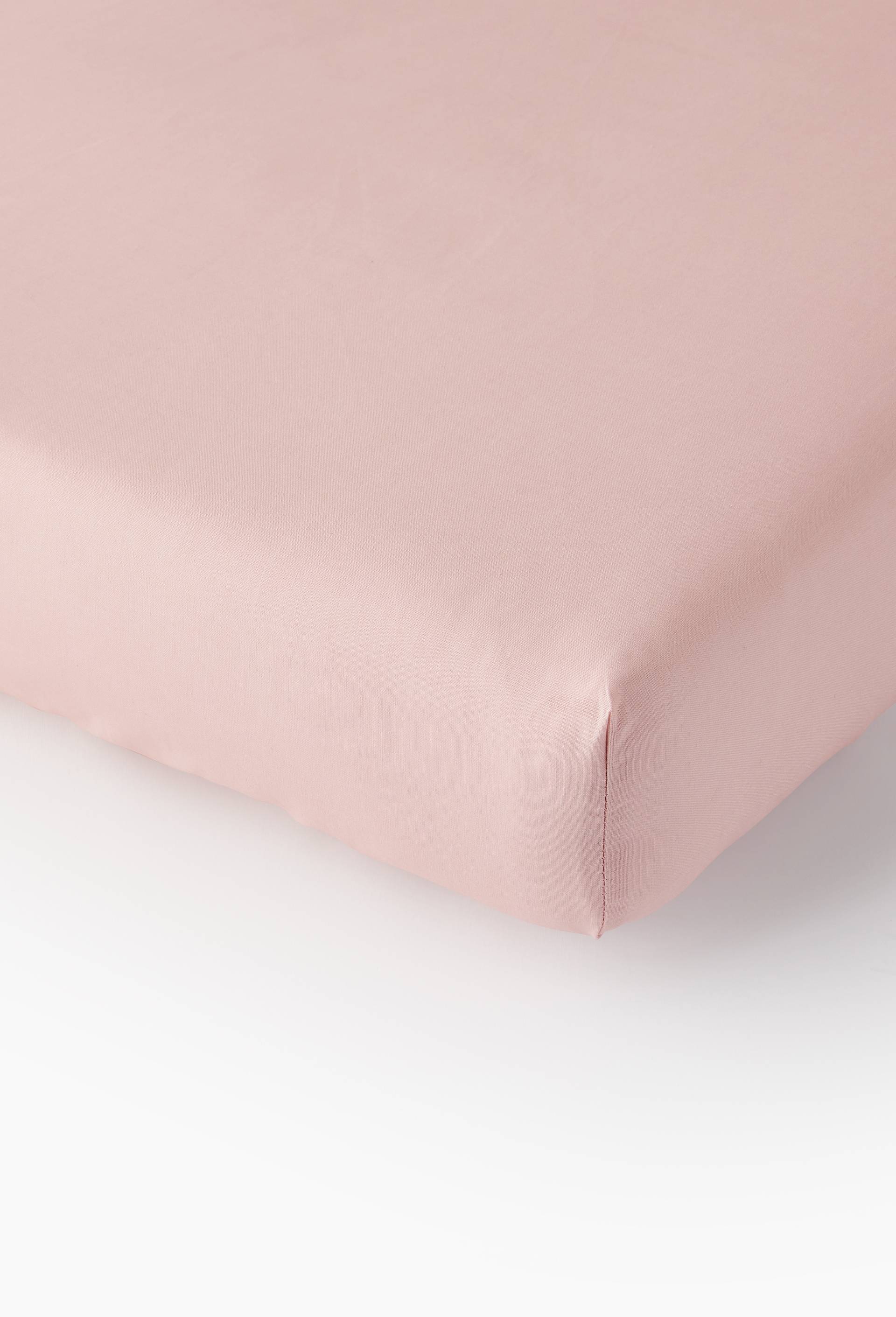 Drap housse uni, coton bio, Rose, swatch image