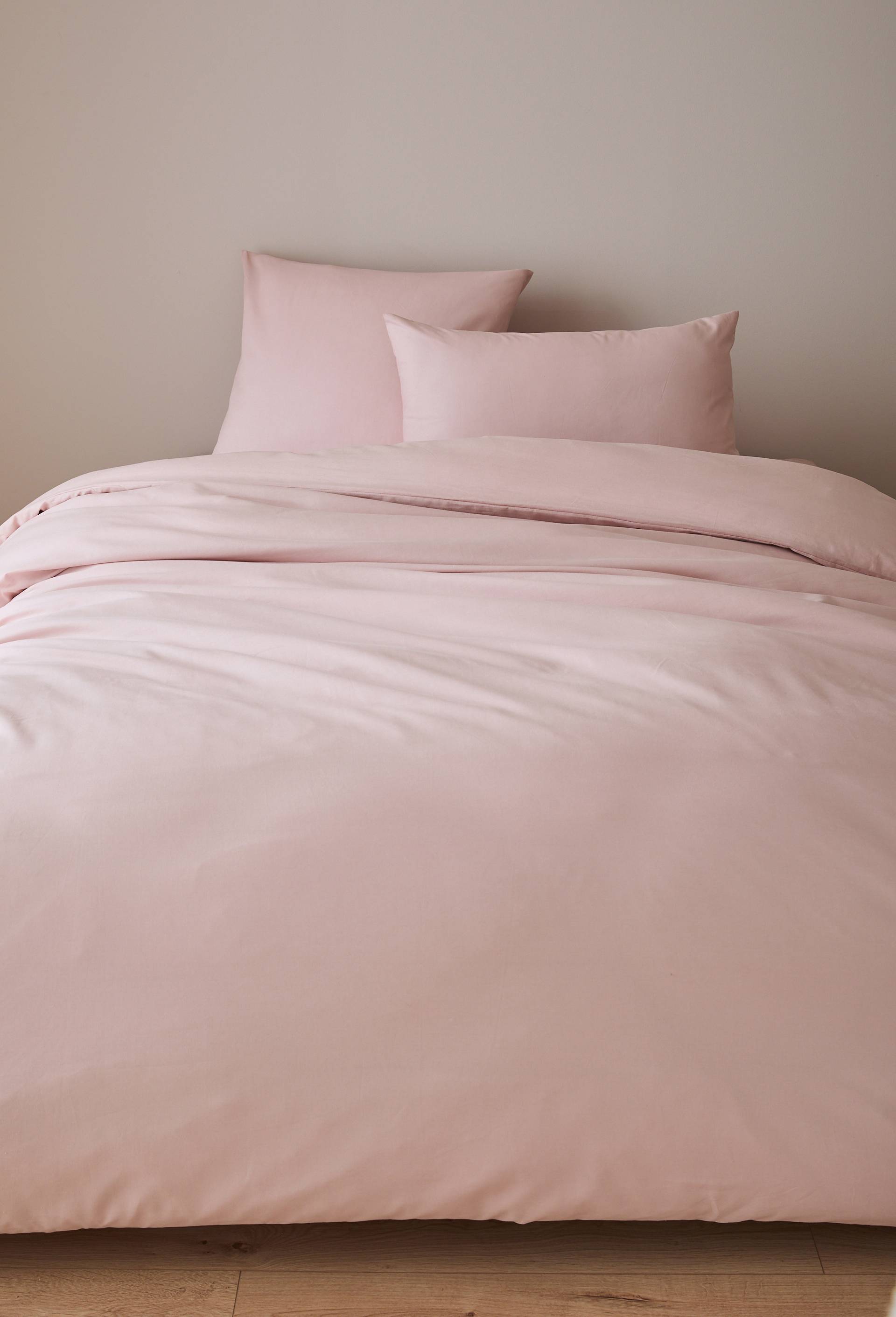Housse de couette unie,  100% coton bio, Rose, large image number 0