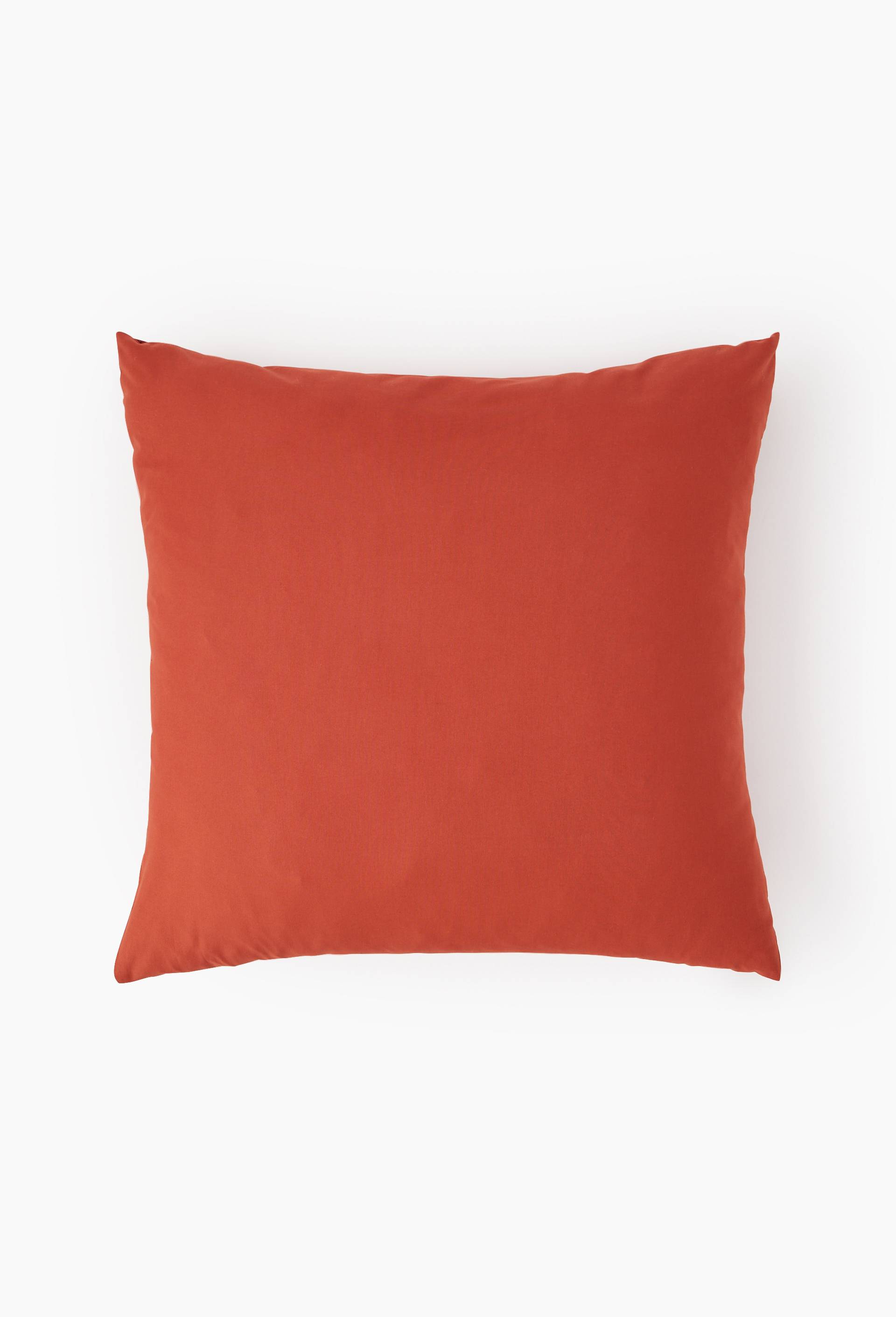 Taie d'oreiller unie, 100% coton bio, Orange fonc&eacute;, large image number 2.0