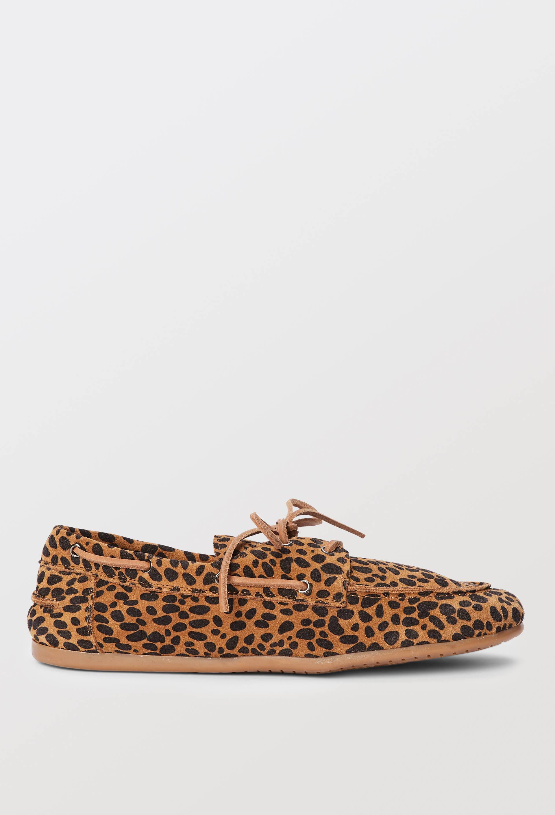 Chaussures bateau à lacets en cuir - MONOPRIX PREMIUM - Modalova