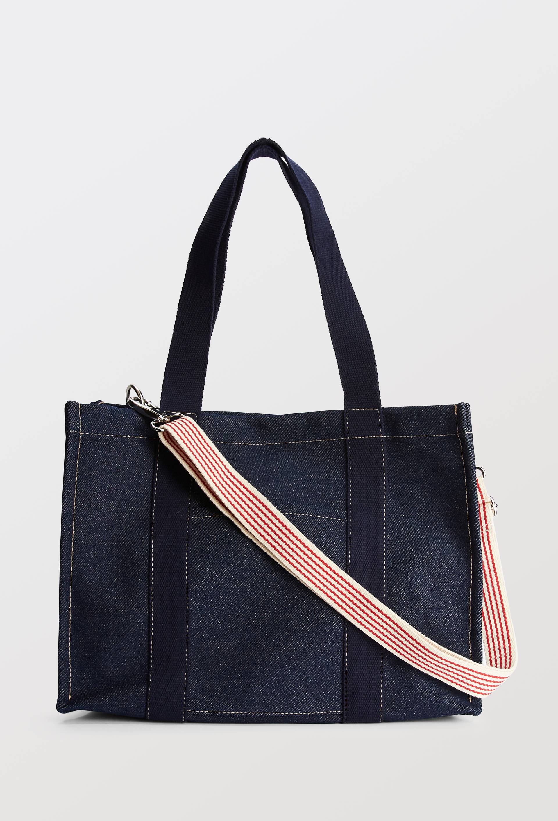 Cabas en denim BIO GOTS, Bleu fonc&eacute;, large image number 0