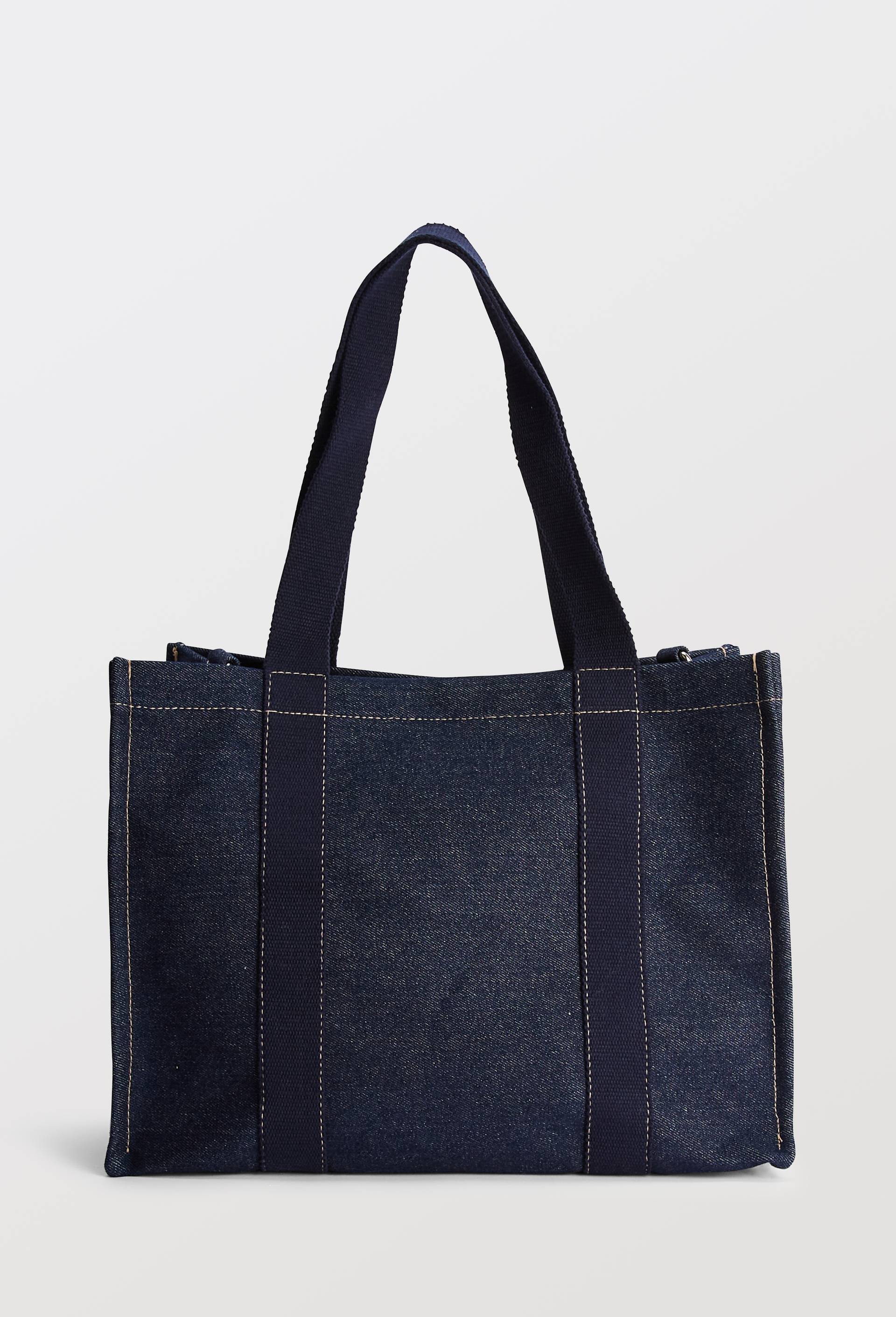 Cabas en denim BIO GOTS, Bleu fonc&eacute;, large image number 1
