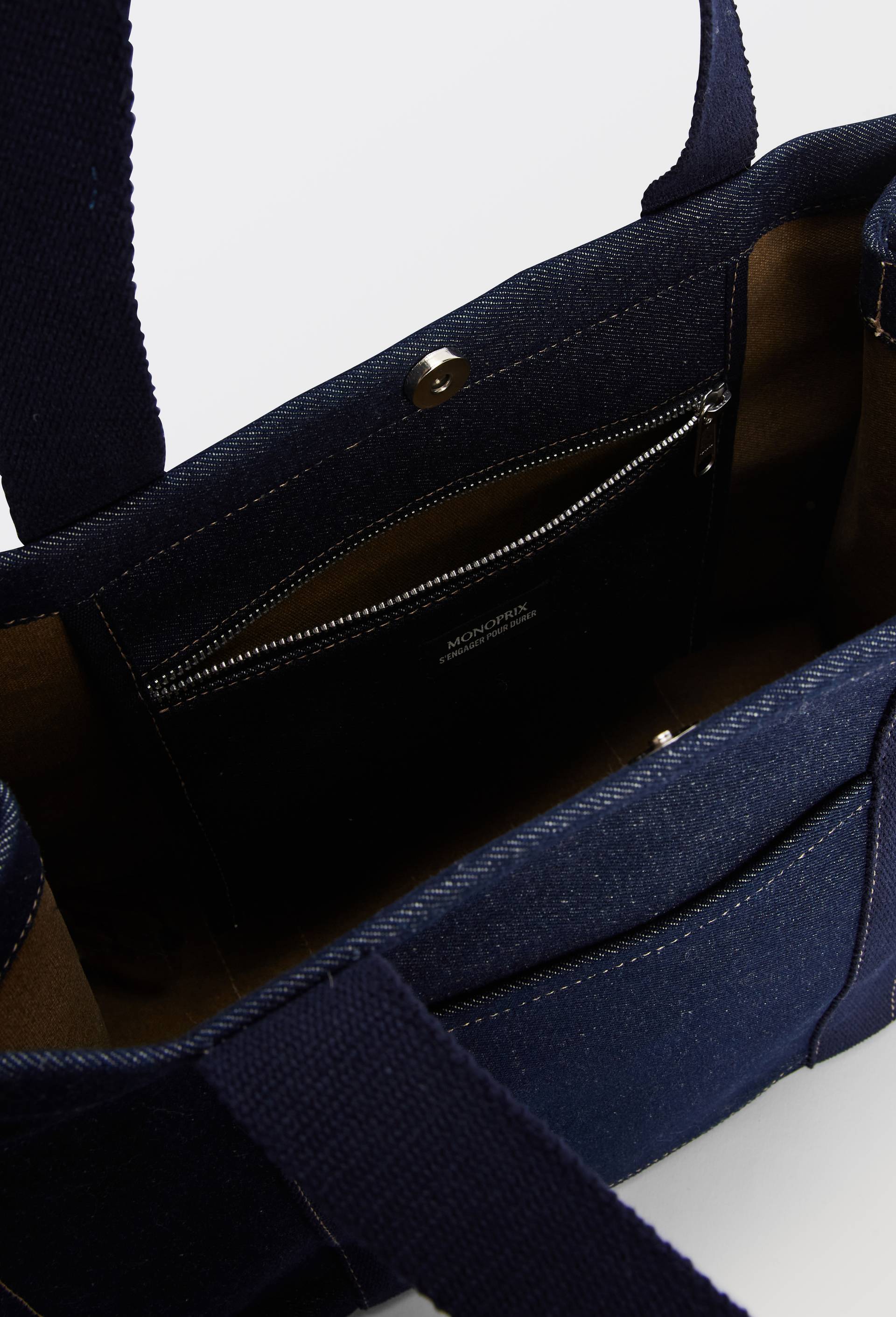 Cabas en denim BIO GOTS, Bleu fonc&eacute;, large image number 2