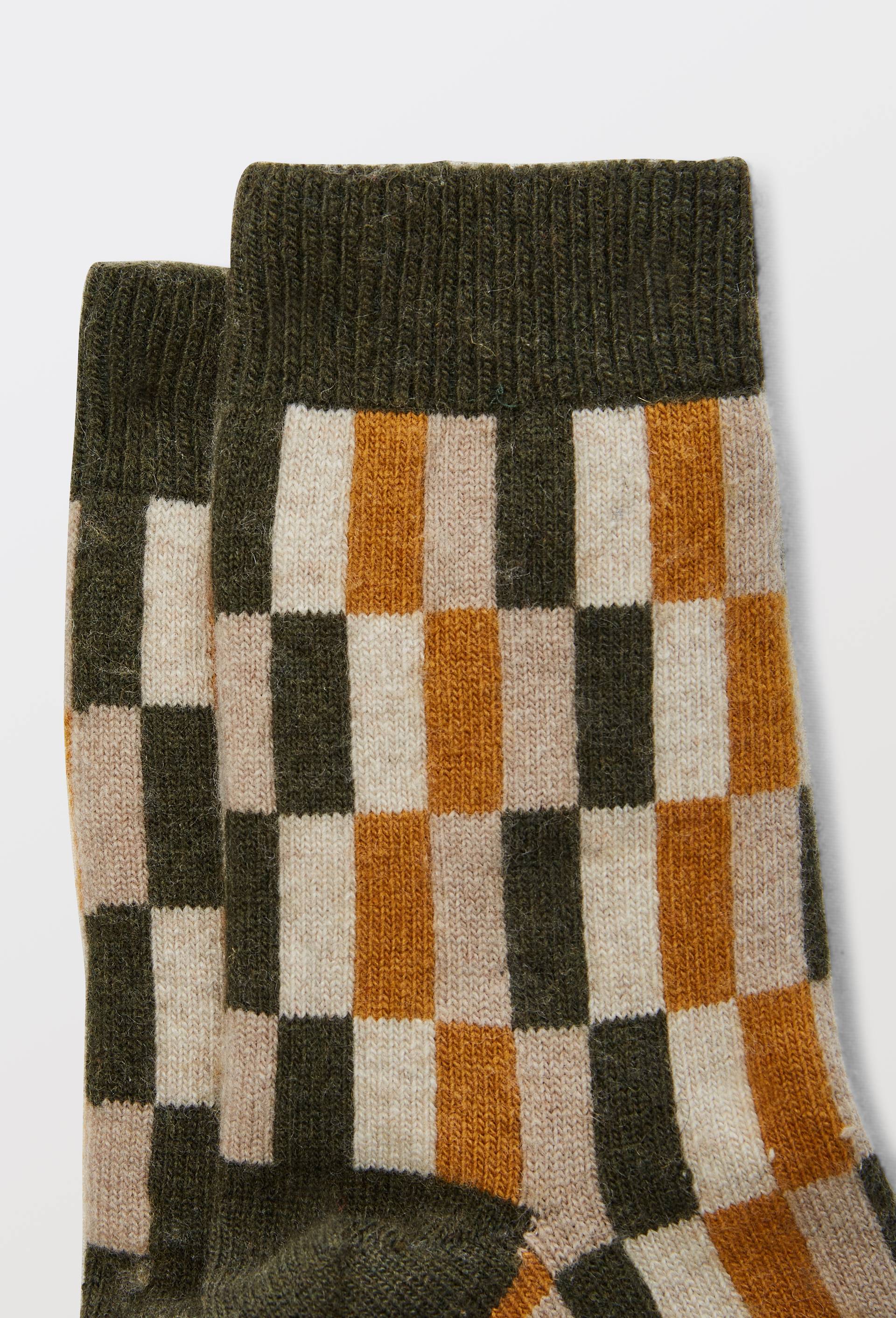 Paire de chaussettes avec motifs contenant du cachemire, Gris, large image number 2.0