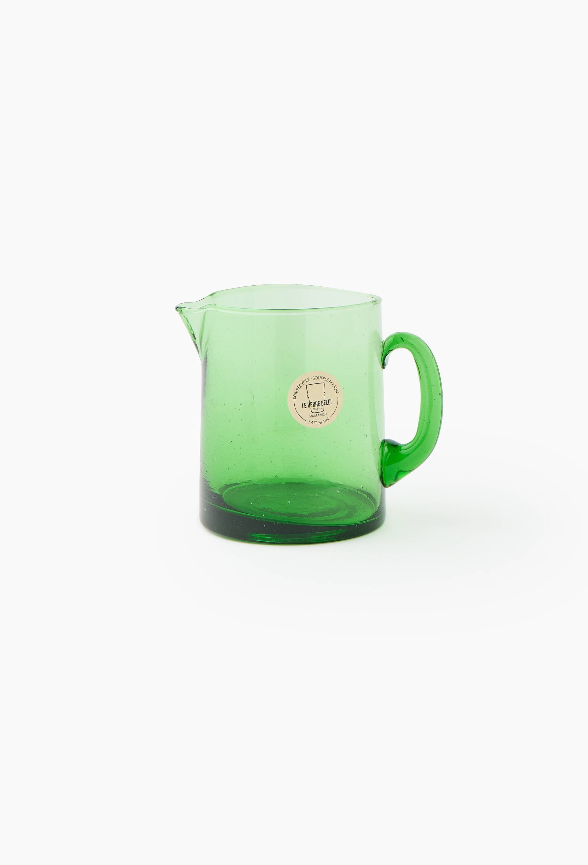 Carafe finition verre recycl&eacute;, 65cl, Vert, large image number 1