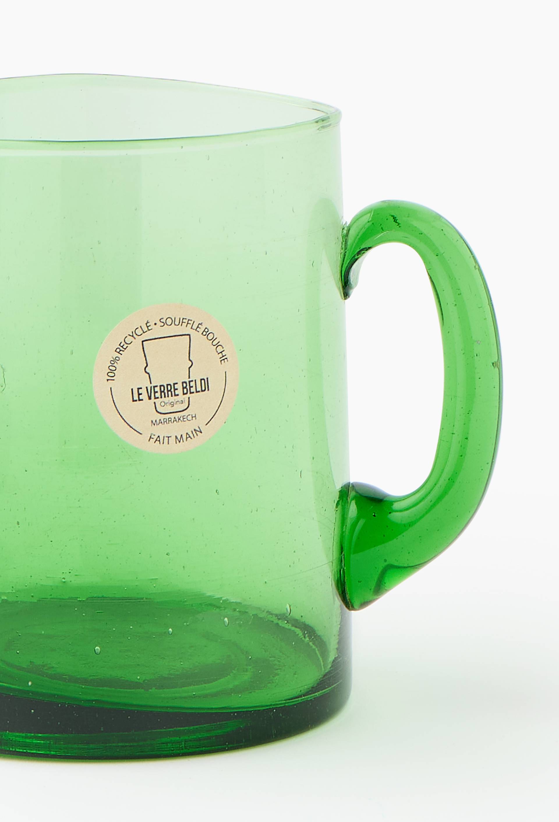 Carafe finition verre recycl&eacute;, 65cl, Vert, large image number 2.0