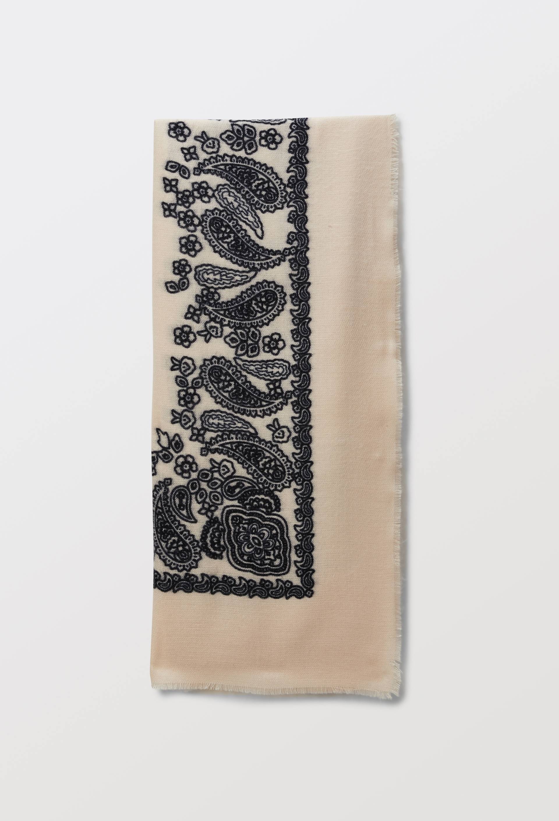 Carré imprimé, matière recyclé ECRU pour femme MONOPRIX