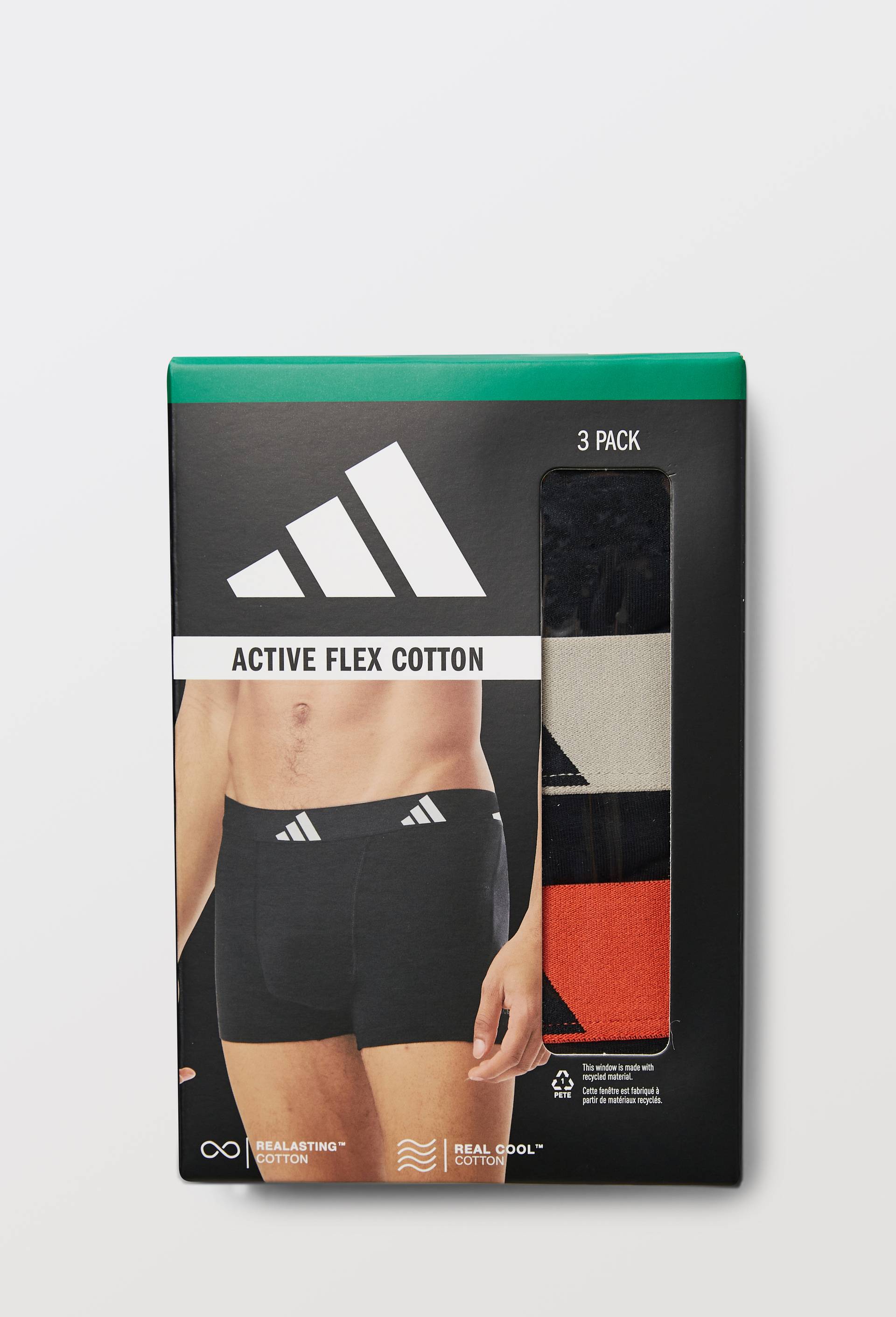 Lot de 3 boxers en coton ADIDAS, Rouge clair, large image number 2