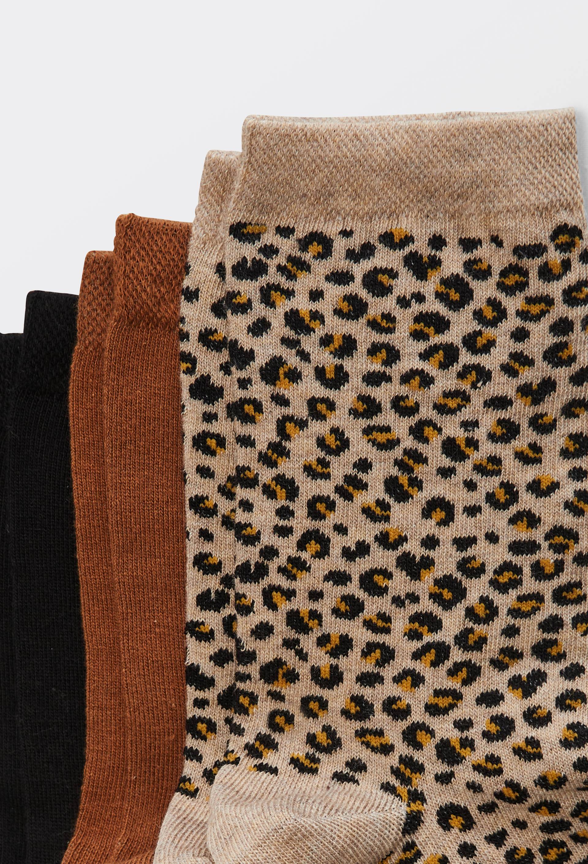 Lot de 3 paires de chaussettes fantaisie en coton, Beige, large image number 1.0
