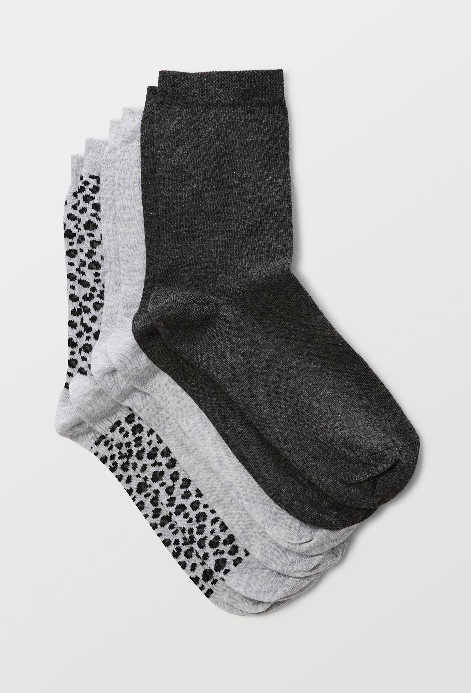 Lot de 3 paires de chaussettes fantaisie en coton, Gris, large image number 0.0
