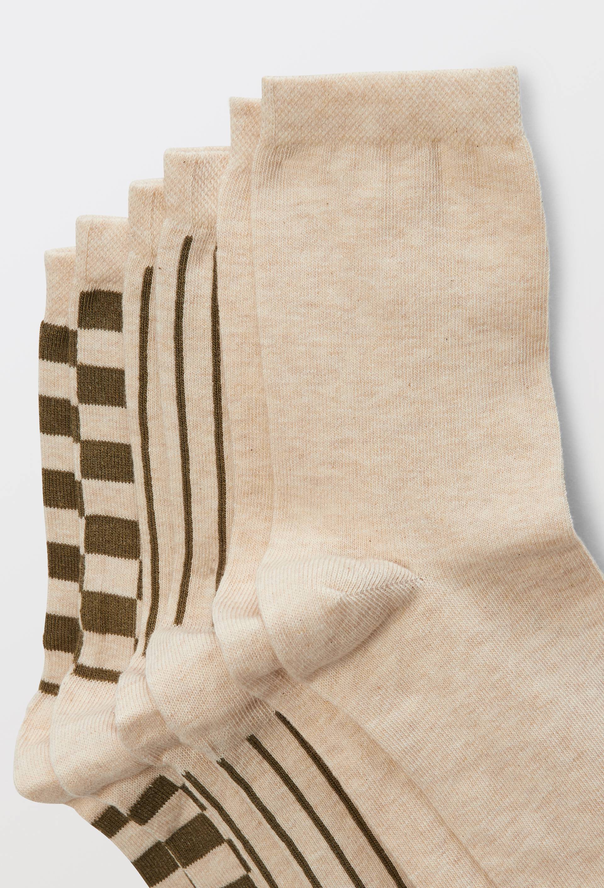 Lot de 3 paires de chaussettes fantaisie en coton, Vert fonc&eacute;, large image number 1.0
