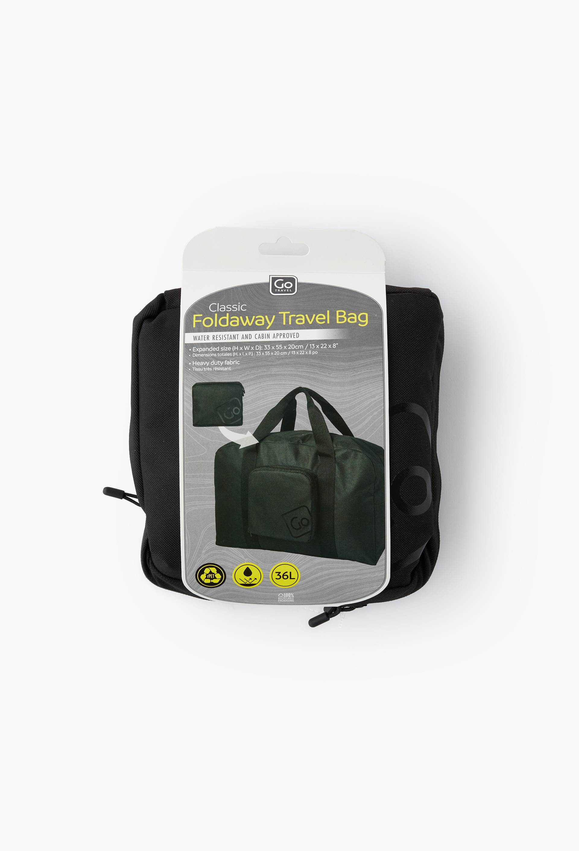 Sac de voyage classique, pliable NOIR GO TRAVEL