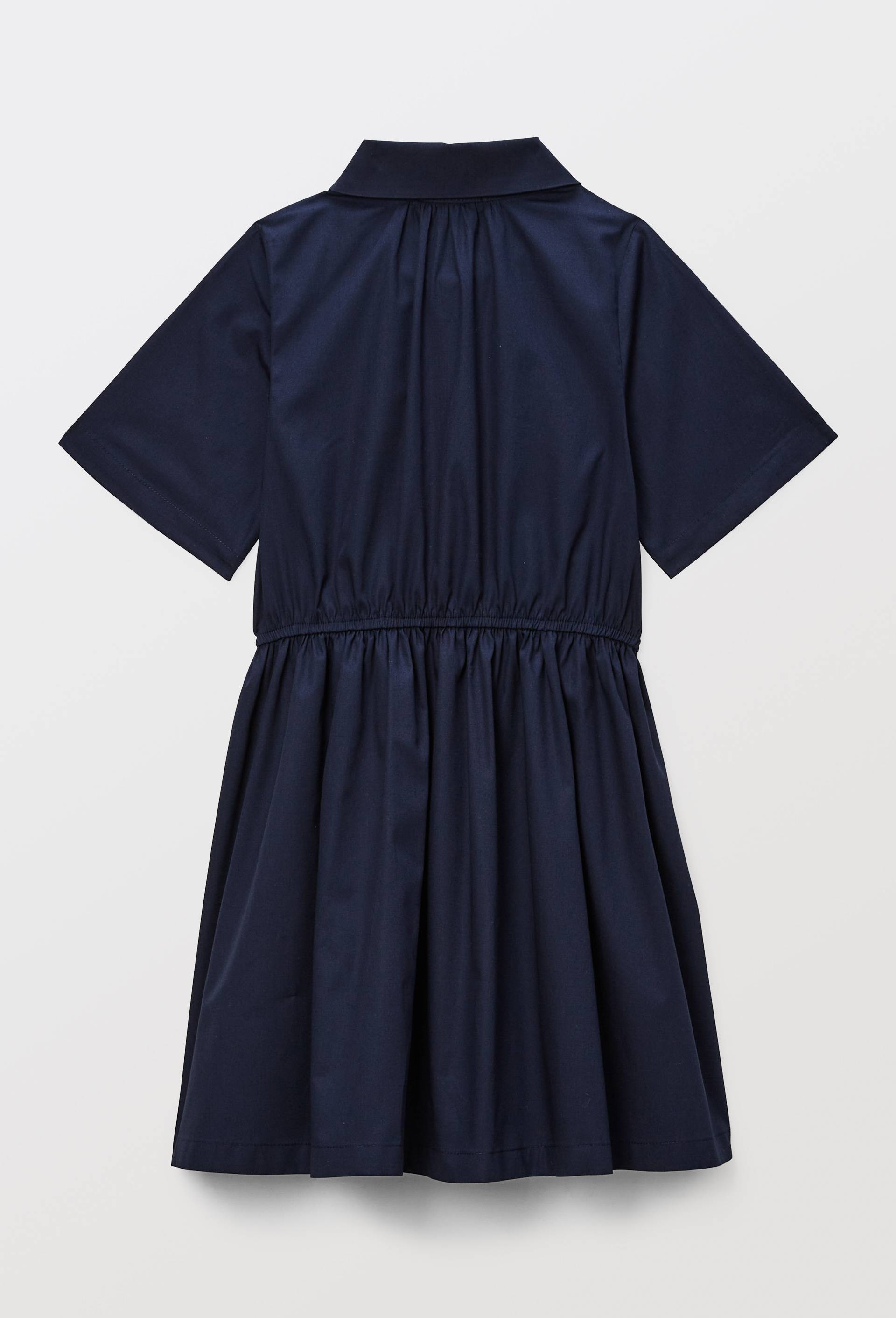 Robe col chemise imprim&eacute;e en coton, Bleu fonc&eacute;, large image number 3