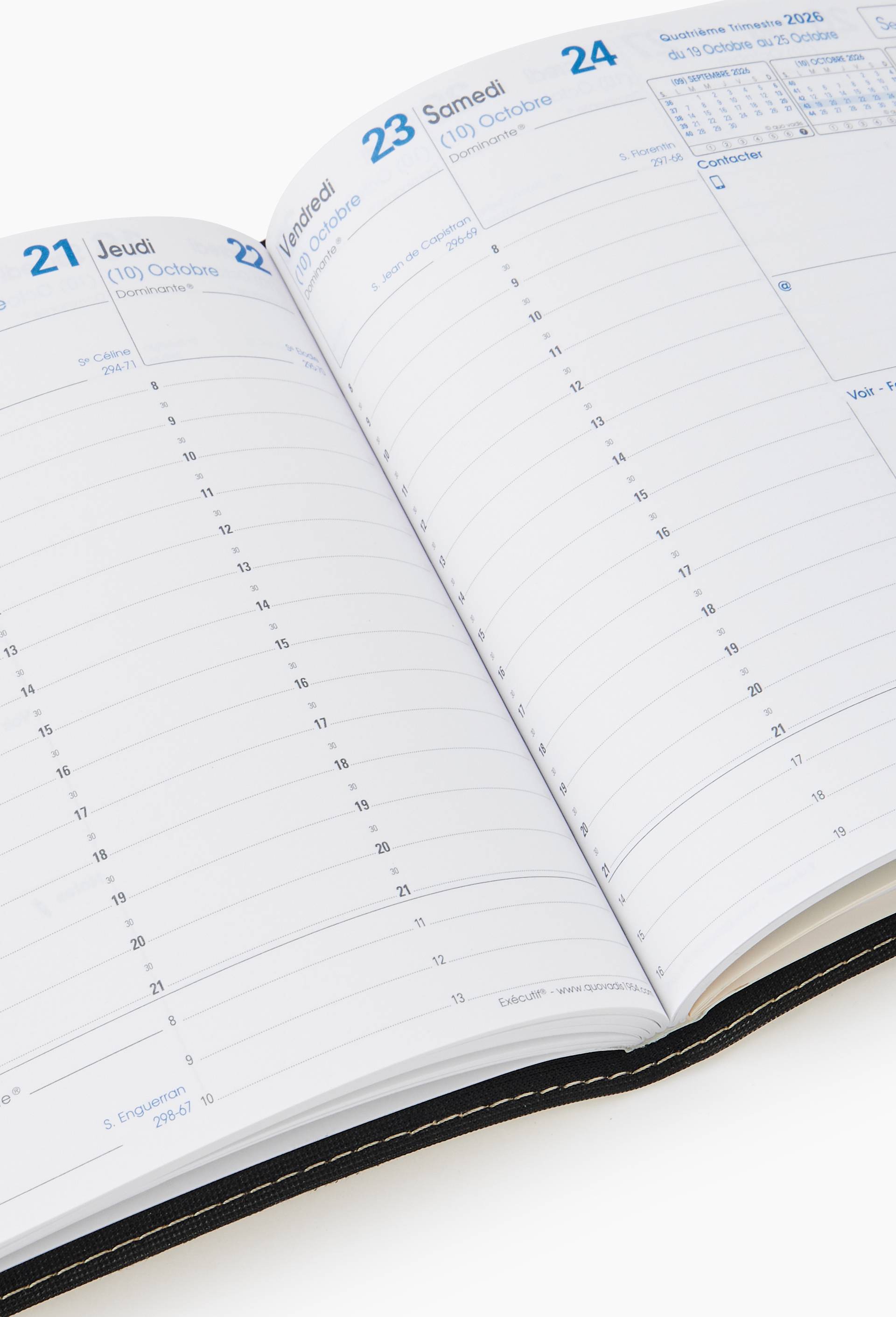 Agenda de bureau Quovadis 16 x 16cm, Ecru, large image number 1.0
