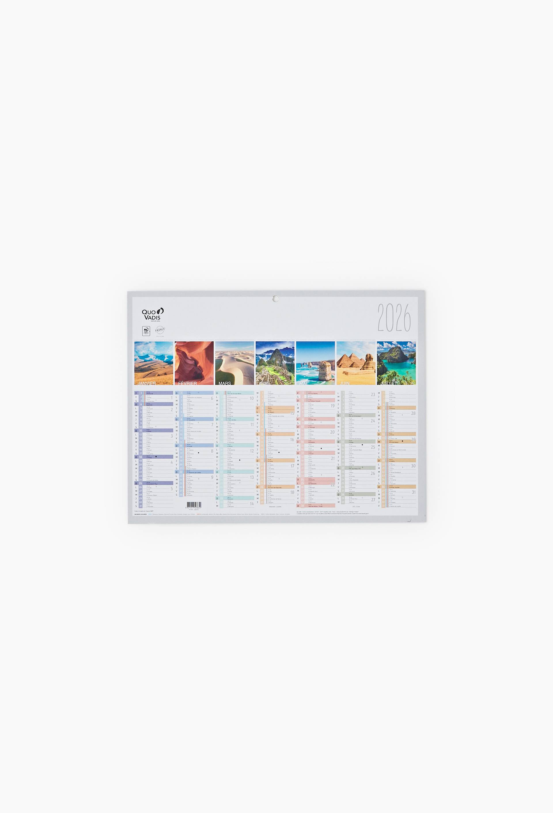 Calendrier mural Quovadis 27 x 21cm, Multicolore, large image number 0