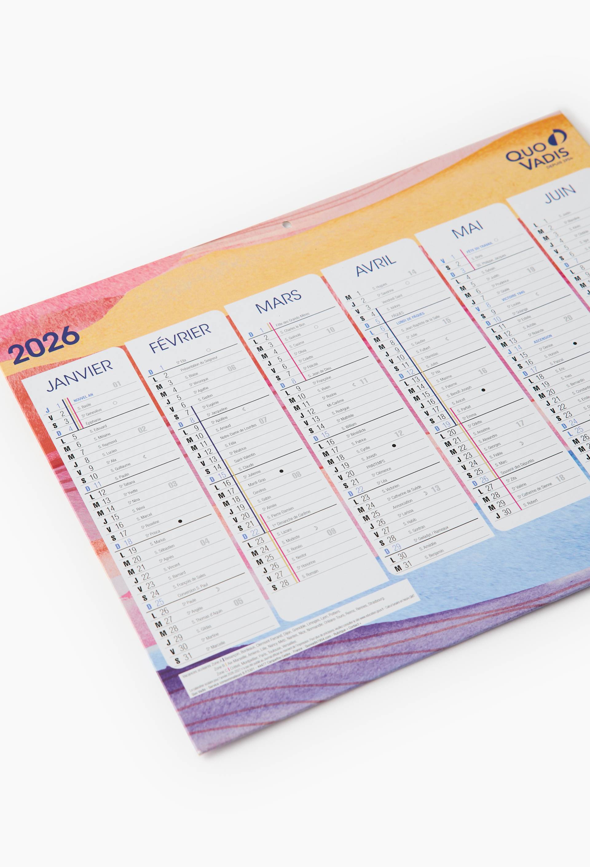 Calendrier mural Quo Vadis 27x21cm, ann&eacute;e 2027, Multicolore, large image number 1