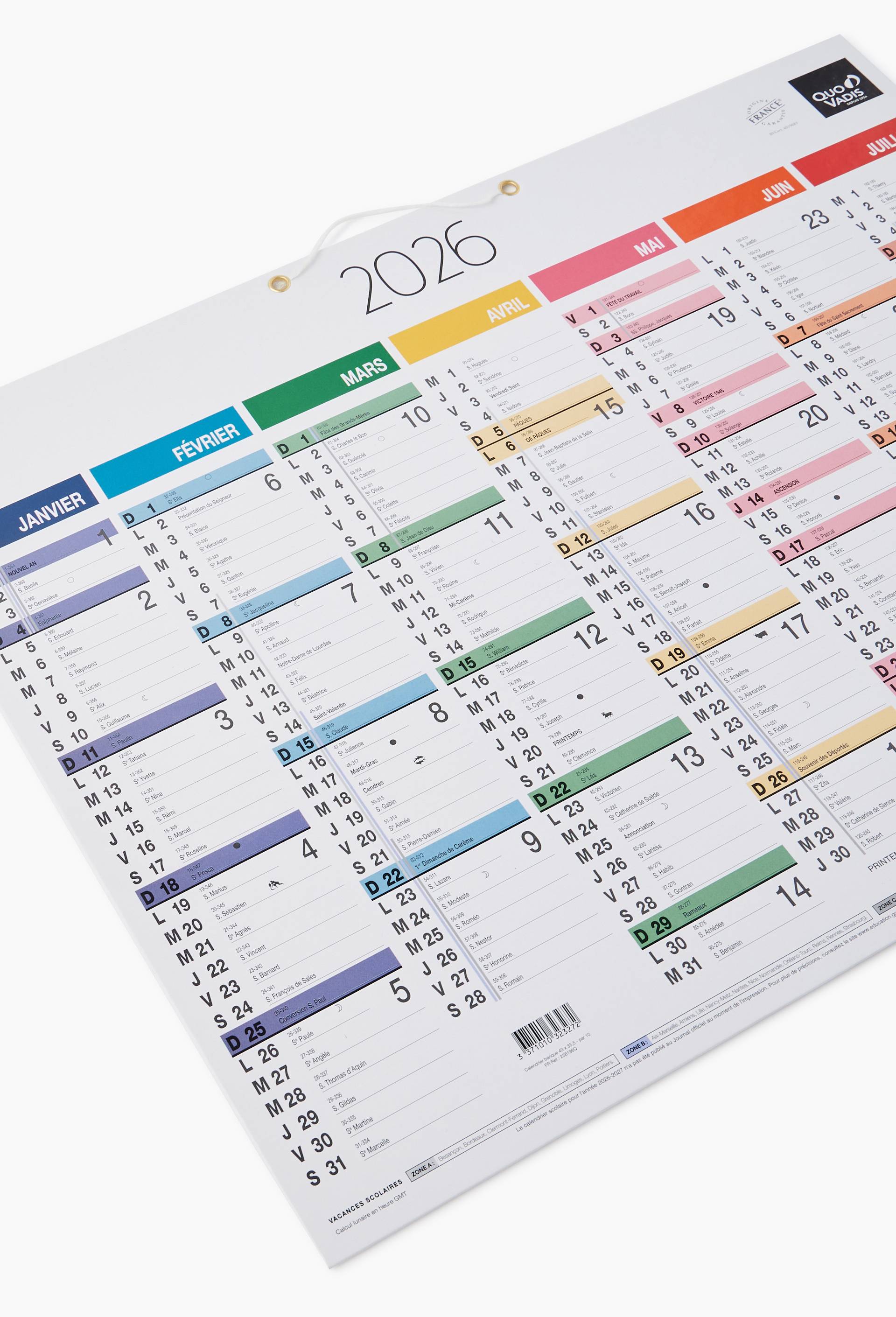 Calendrier mural Quo Vadis 43x33cm, ann&eacute;e 2027, Multicolore, large image number 1.0