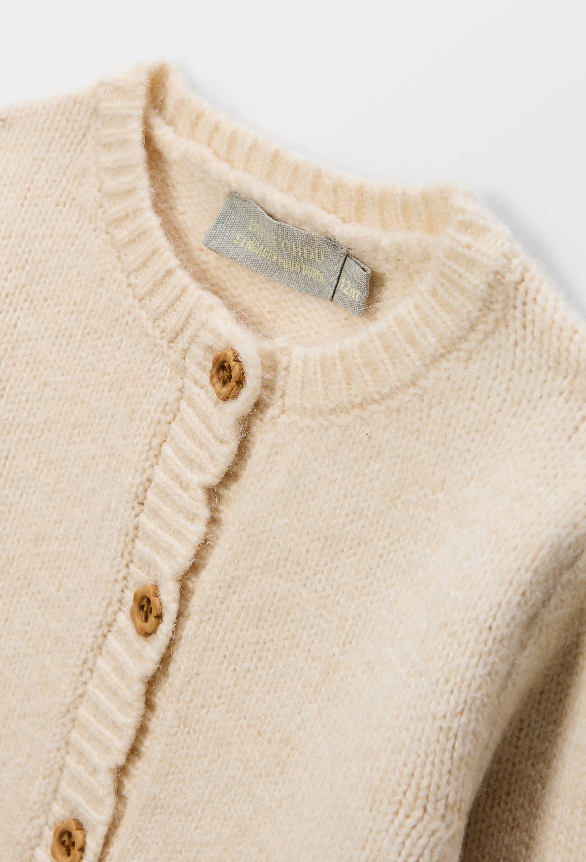 Cardigan tricot uni, Beige, large image number 2