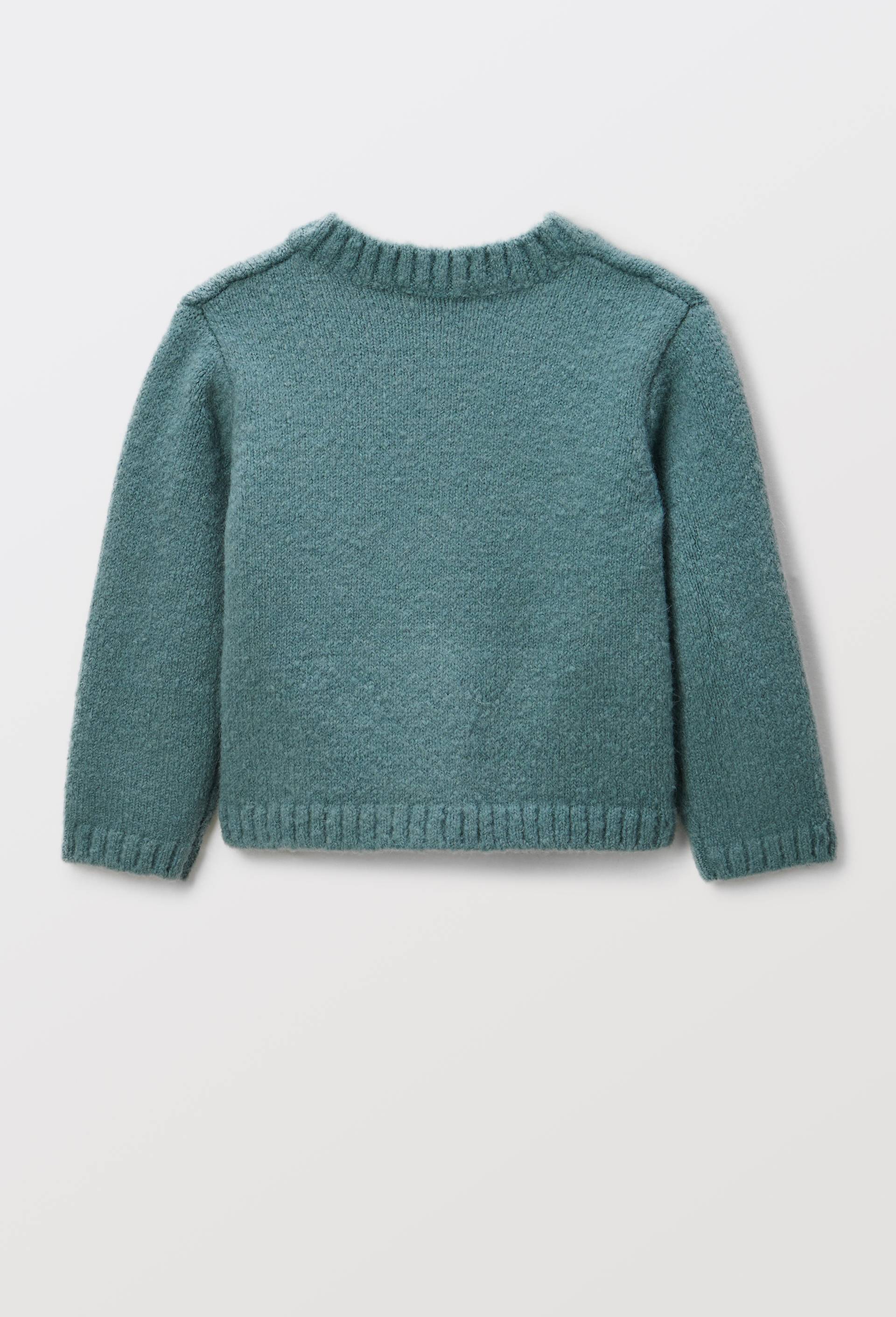 Cardigan tricot brod&eacute;, Vert, large image number 2