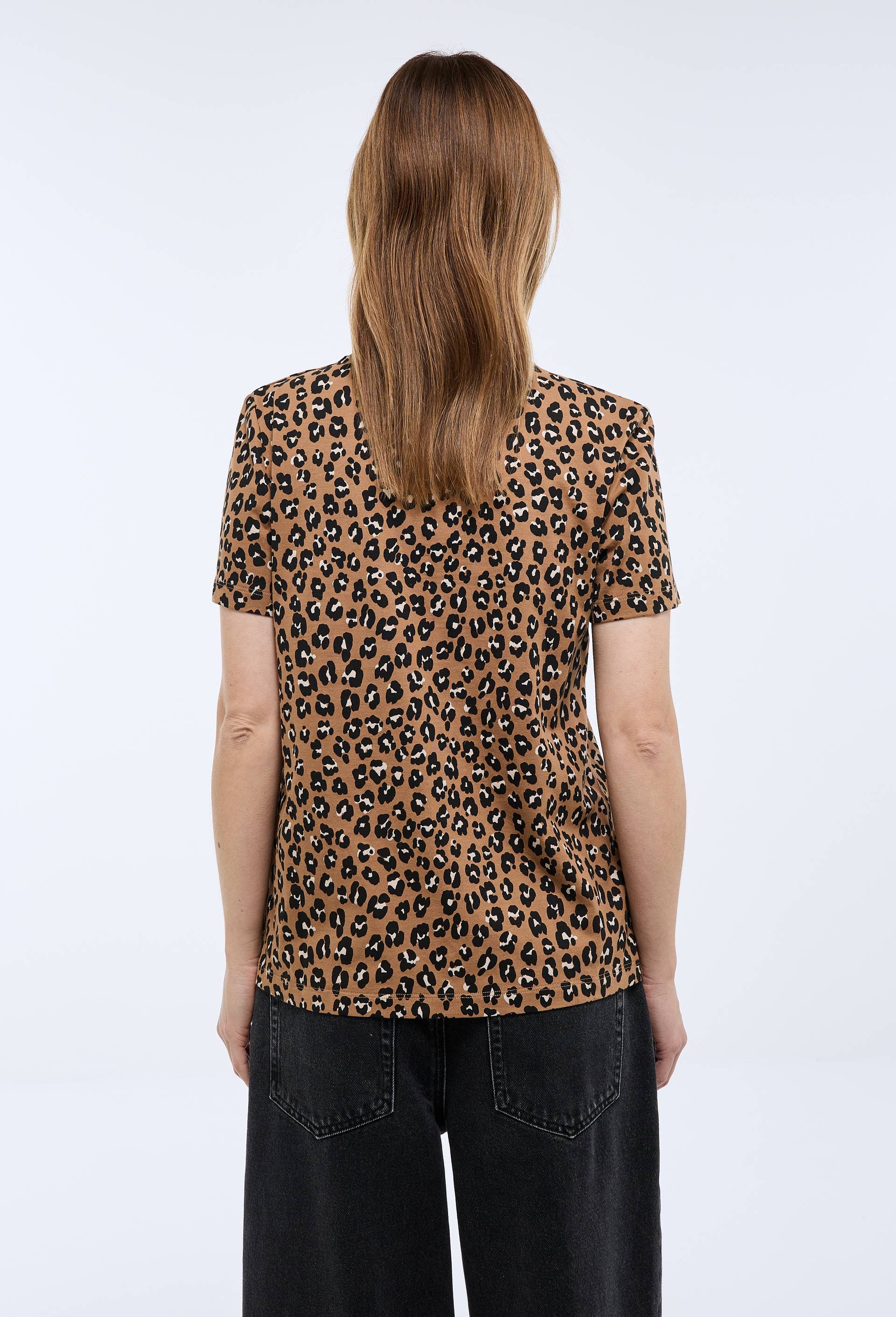 T-shirt manches courtes imprim&eacute; en coton BIO GOTS, Beige, large image number 1
