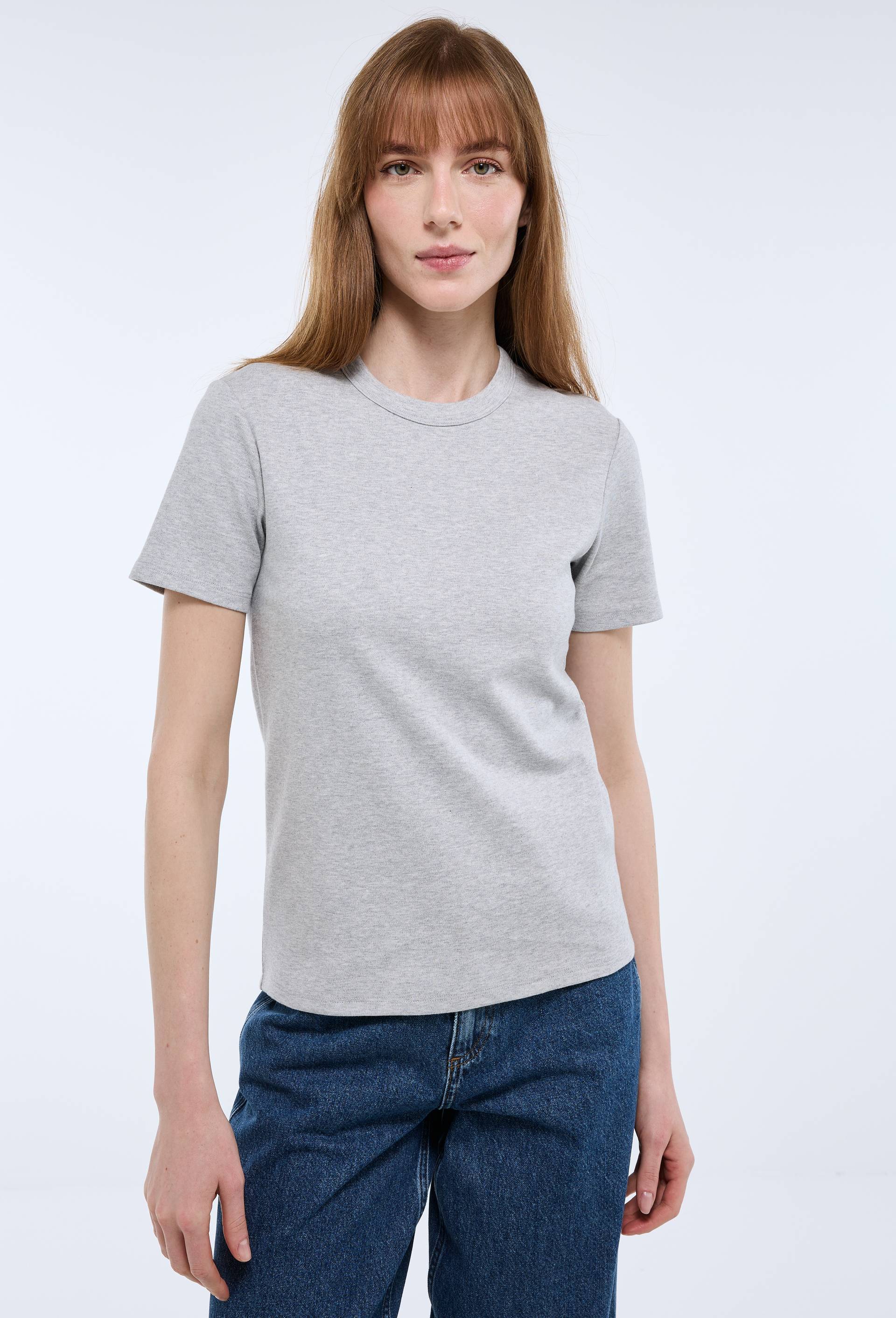 T-shirt manches courtes &eacute;pais en coton BIO GOTS, Gris, swatch image