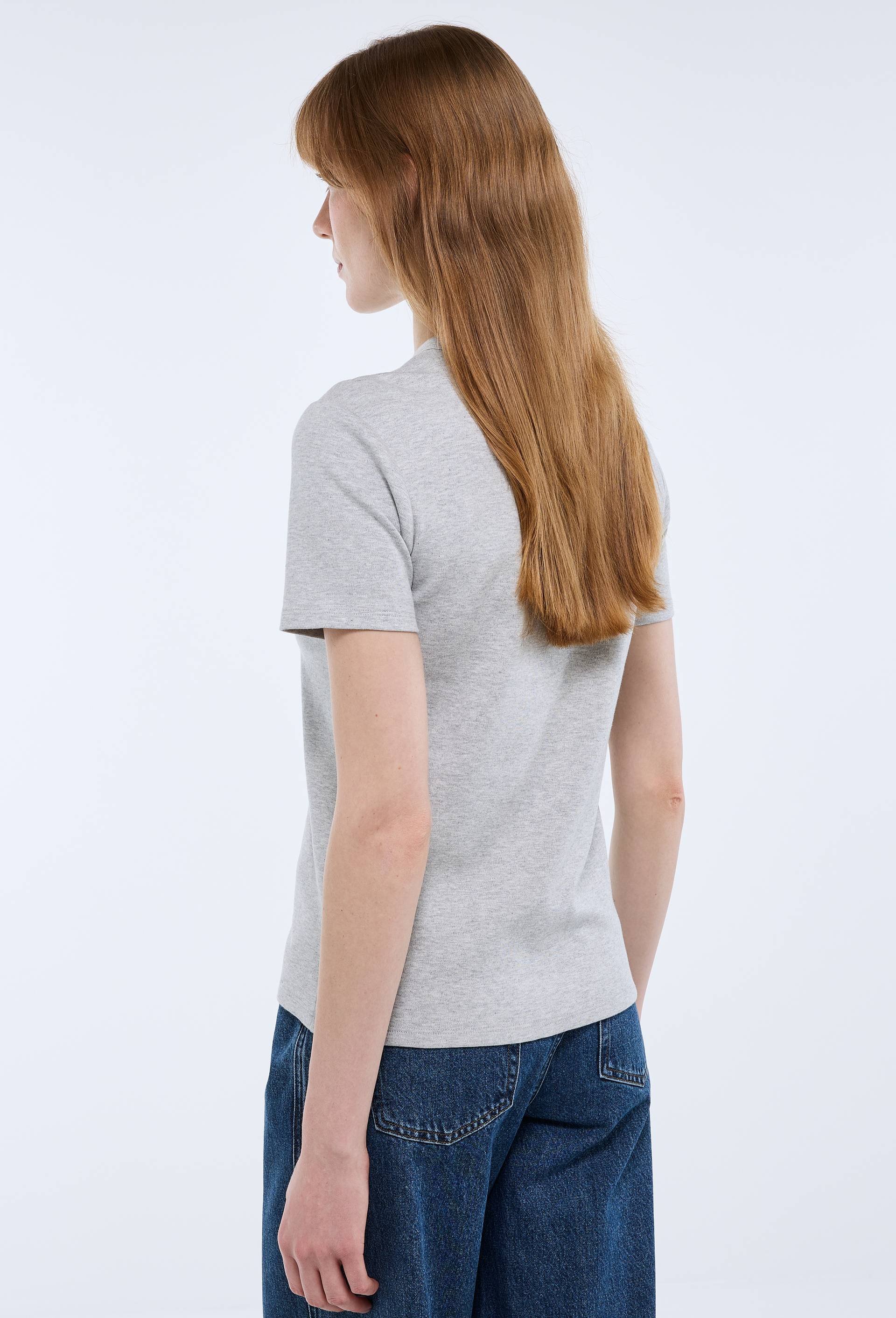 T-shirt manches courtes &eacute;pais en coton BIO GOTS, Gris, large image number 1