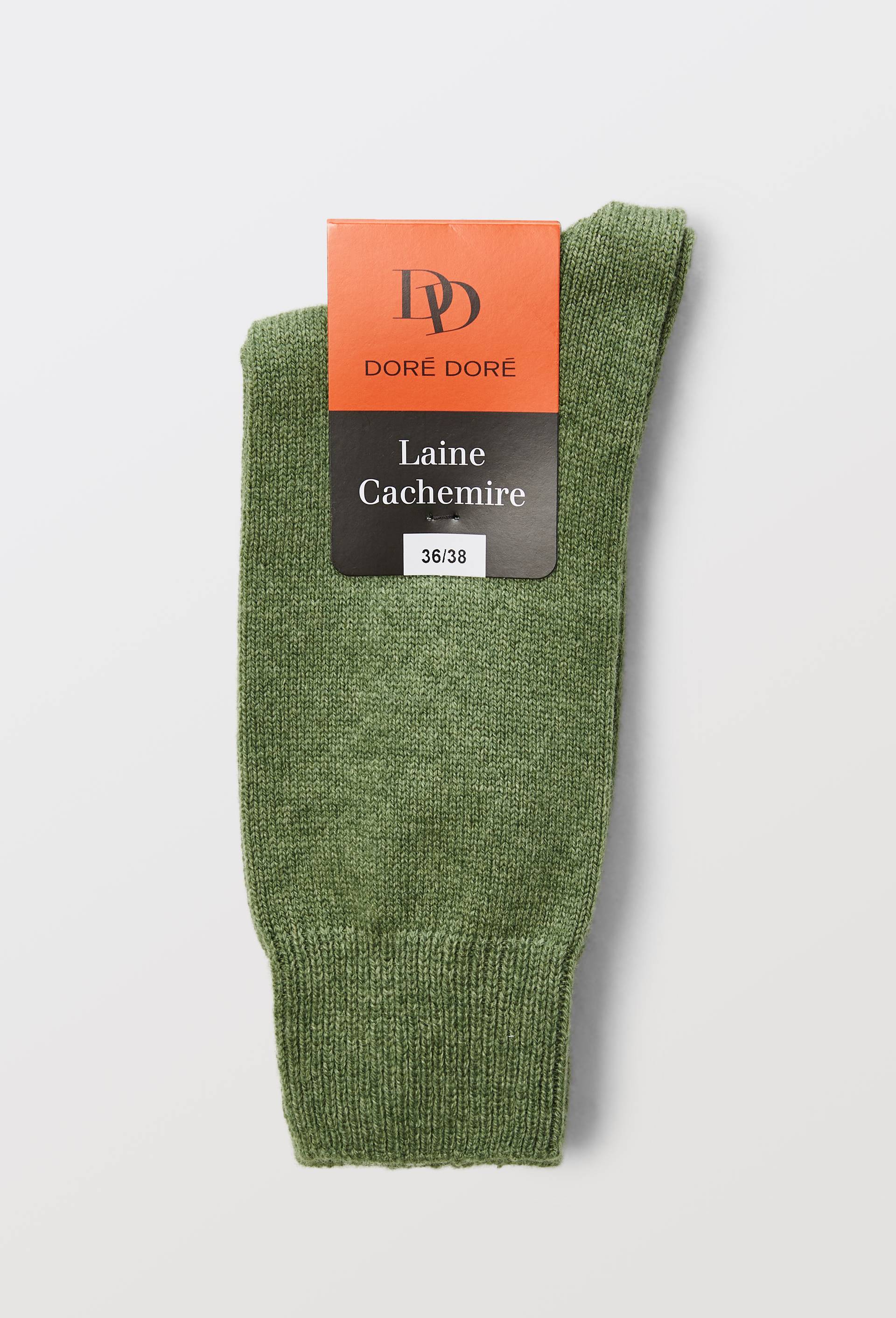 Paire de chaussettes contenant du cachemire Dor&eacute; Dor&eacute;, Vert, large image number 3