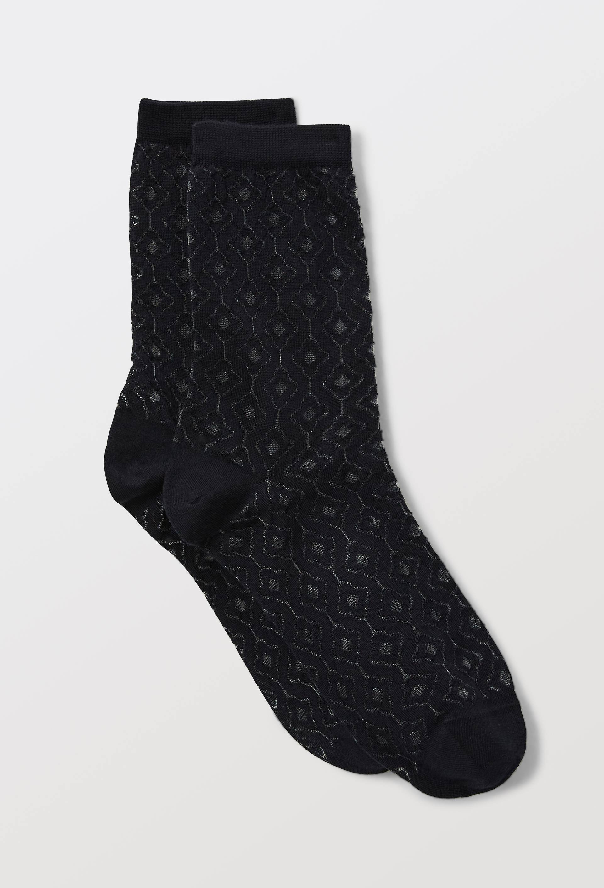 Paire de chaussettes DESSIN EN TRANSPRENCE Dore Dore, Bleu fonc&eacute;, swatch image