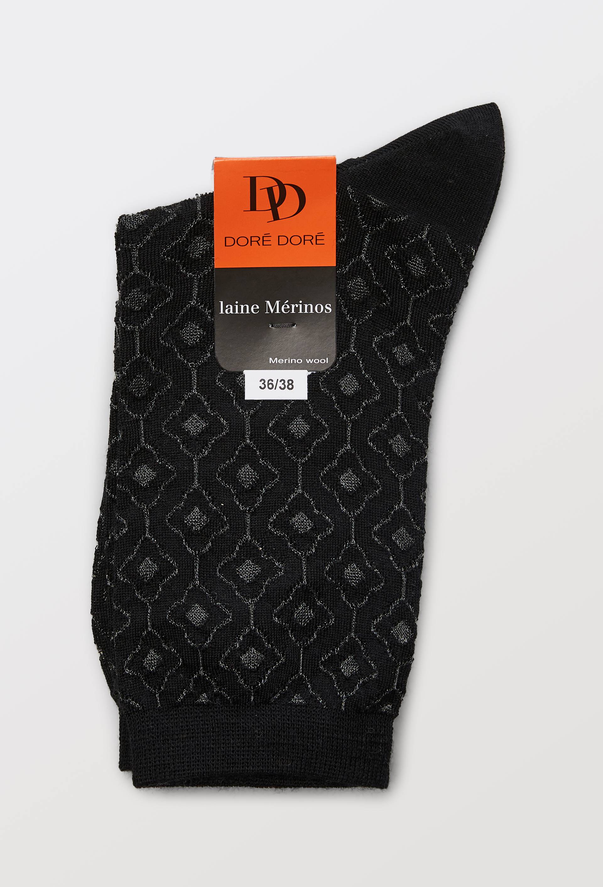 Paire de chaussettes DESSIN EN TRANSPRENCE Dore Dore, Bleu fonc&eacute;, large image number 4