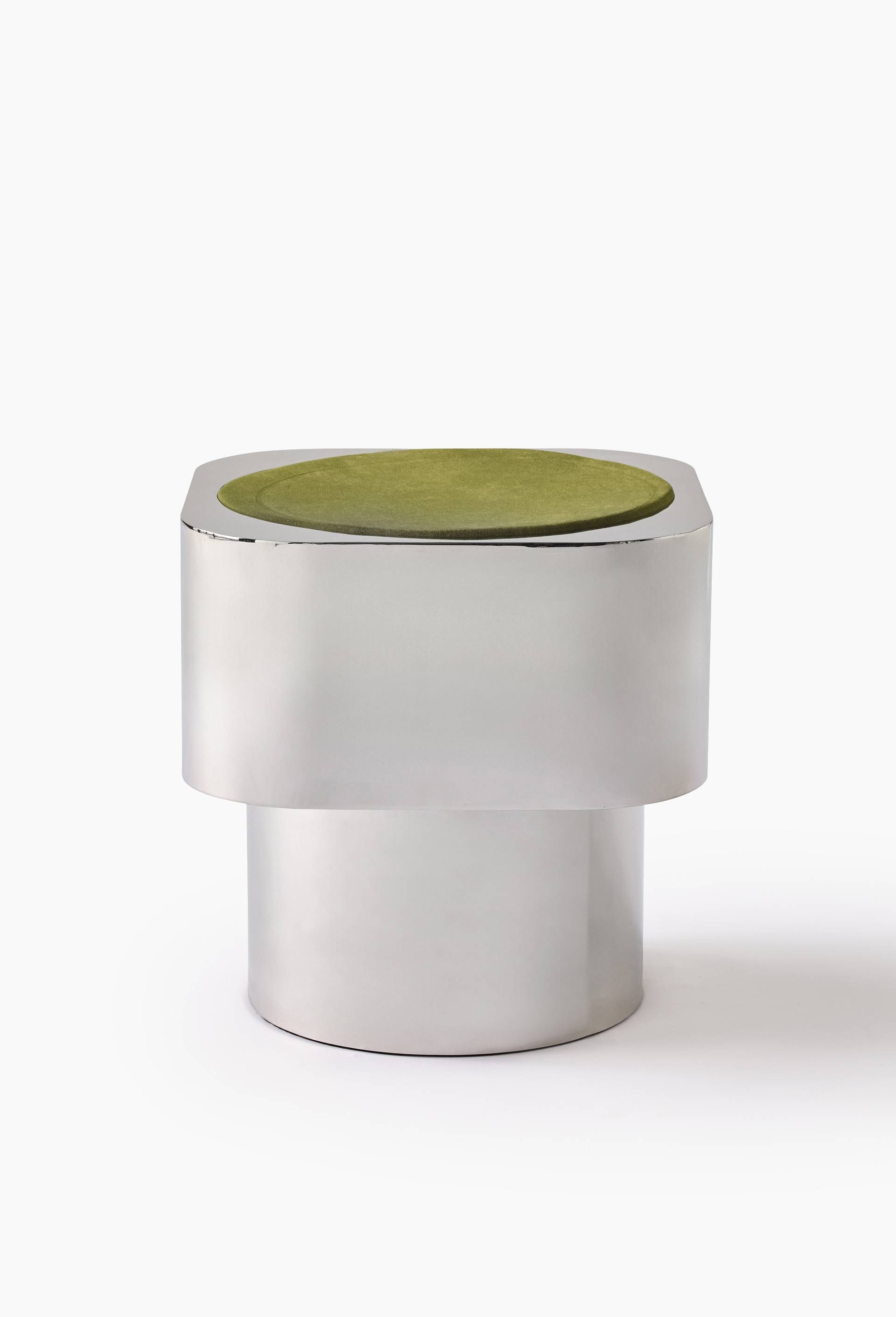 Tabouret table en chrome - BUREAU BENJAMIN x MONOPRIX GRIS MONOPRIX CREATEURS