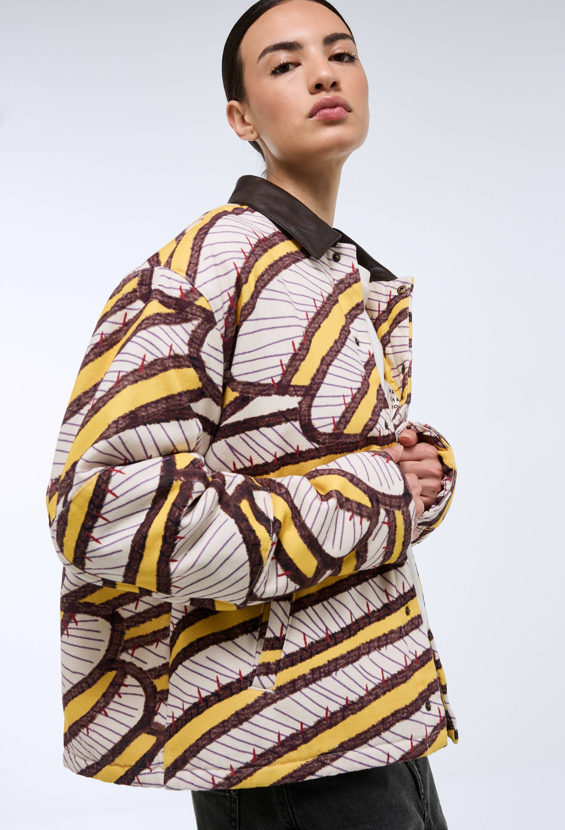 Veste à imprimés en coton - MAISON CHATEAU ROUGE X MONOPRIX ECRU pour femme MONOPRIX CREATEURS