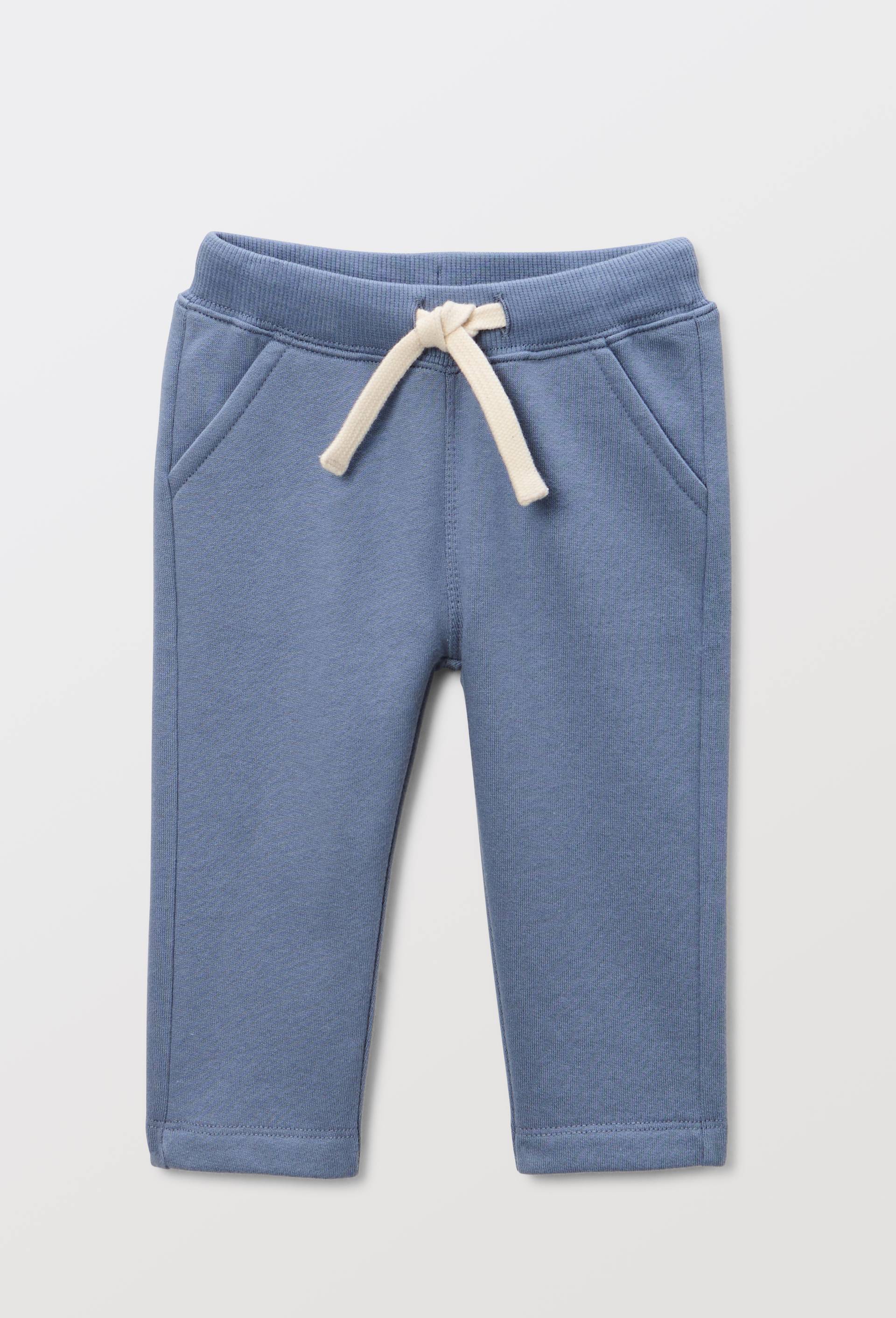 Jogging uni en molleton en coton BIO GOTS, Bleu, large image number 1