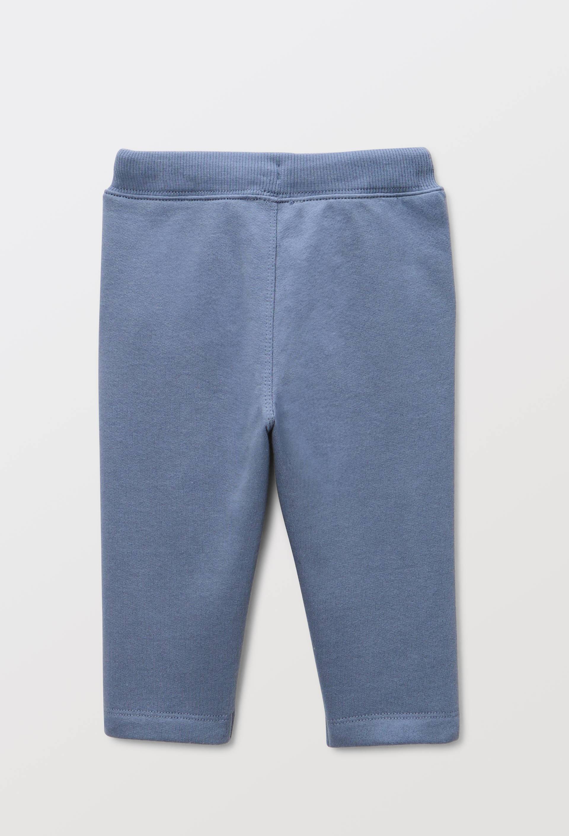 Jogging uni en molleton en coton BIO GOTS, Bleu, large image number 2.0