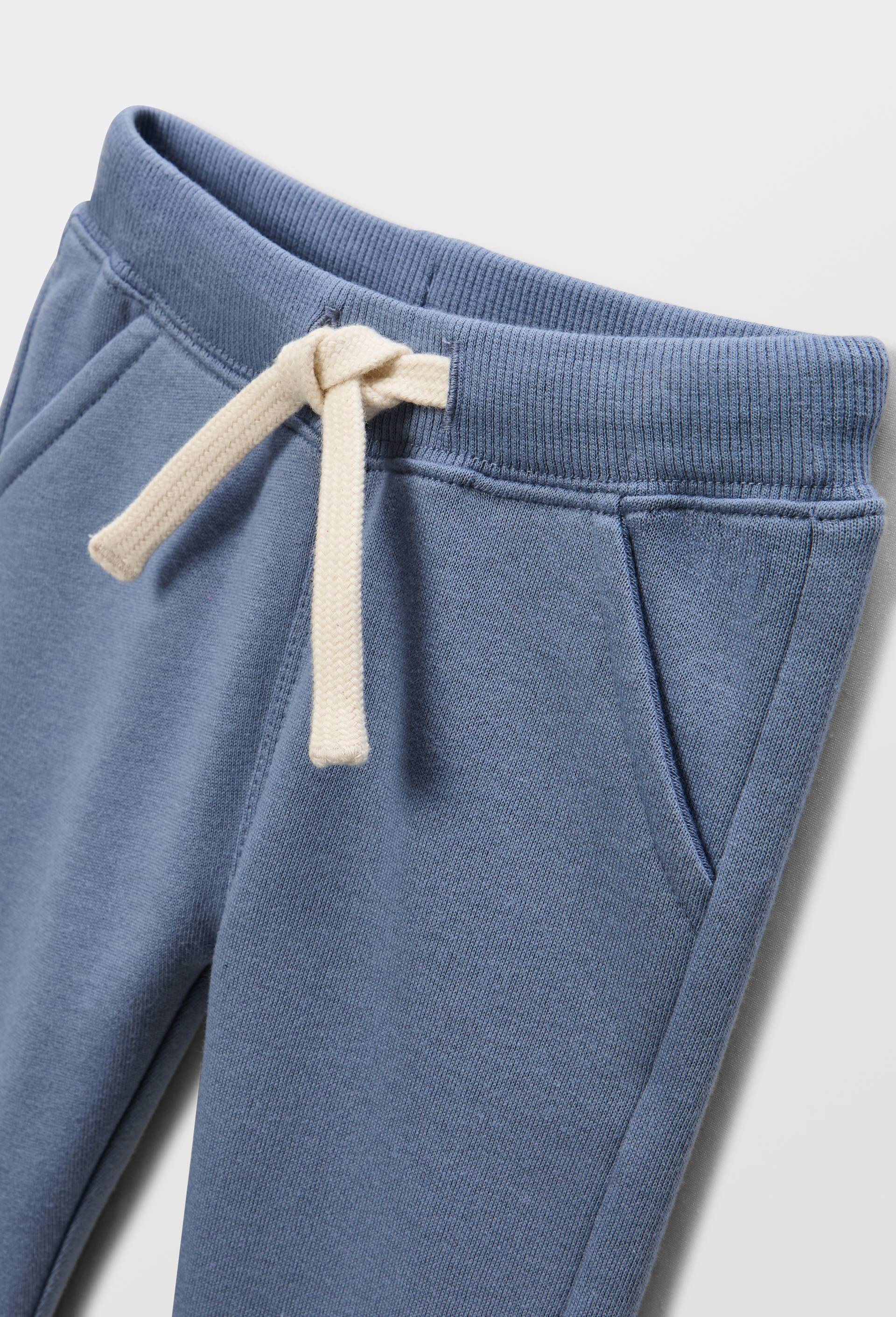 Jogging uni en molleton en coton BIO GOTS, Bleu, large image number 3