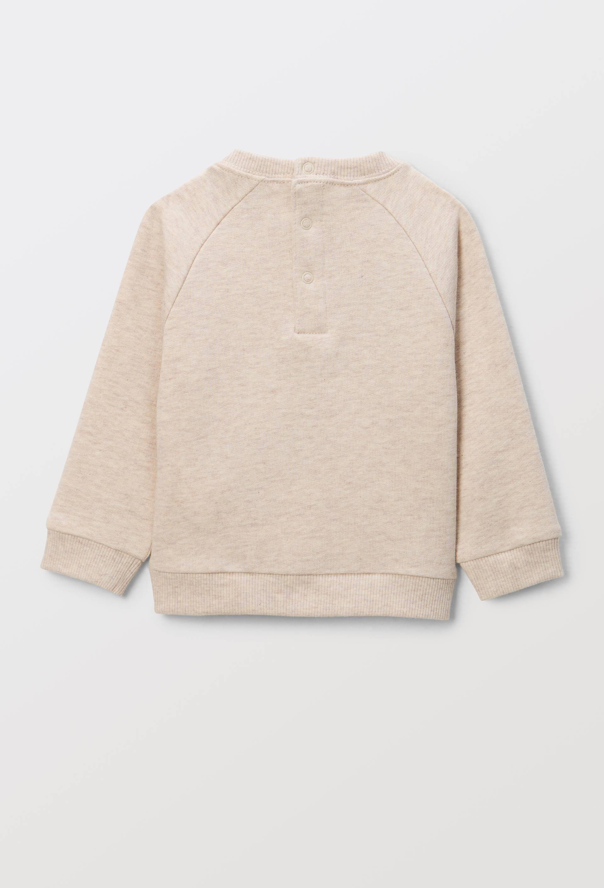 Sweat fantaisie en coton BIO GOTS, Beige, large image number 1.0