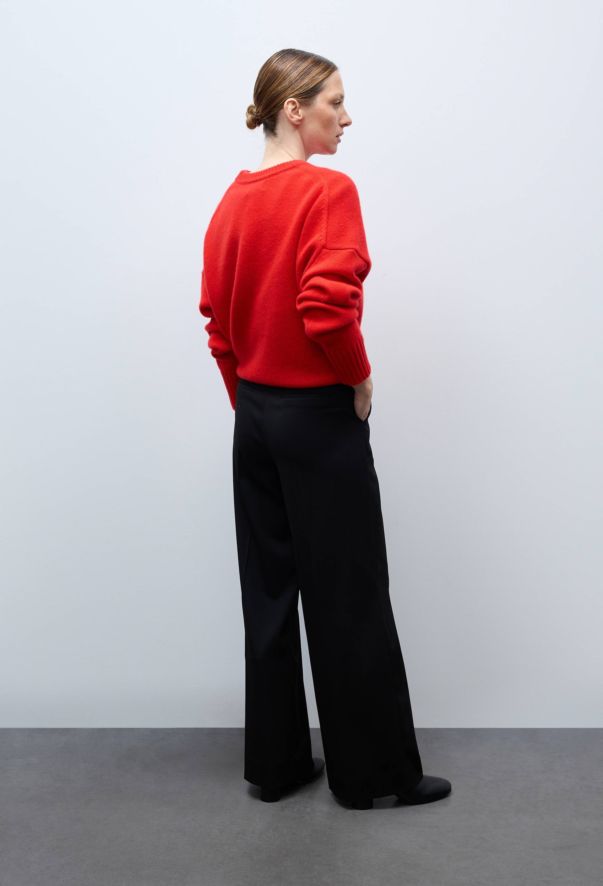 Pantalon large uni, Noir, large image number 1.0