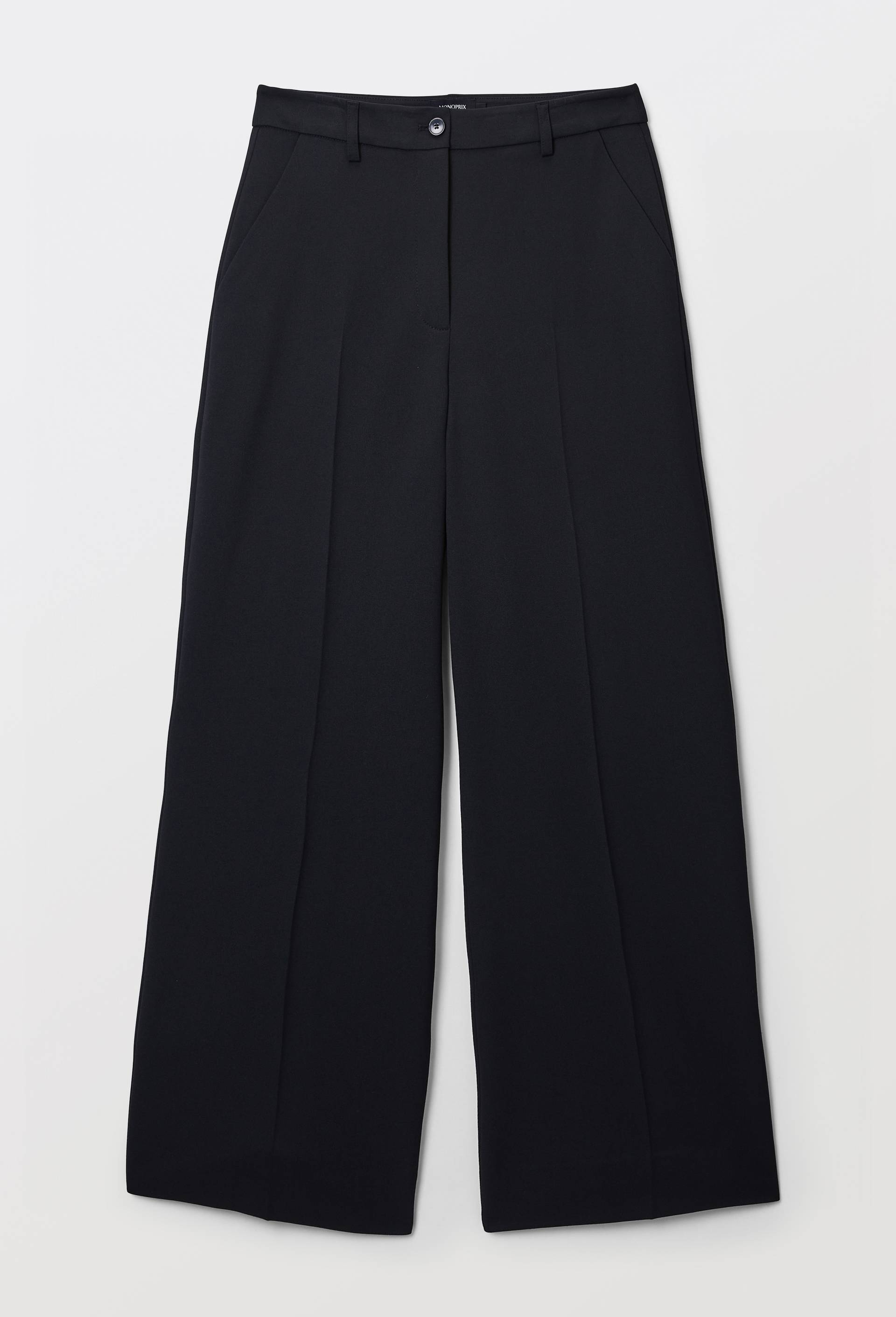 Pantalon large uni, Noir, large image number 2
