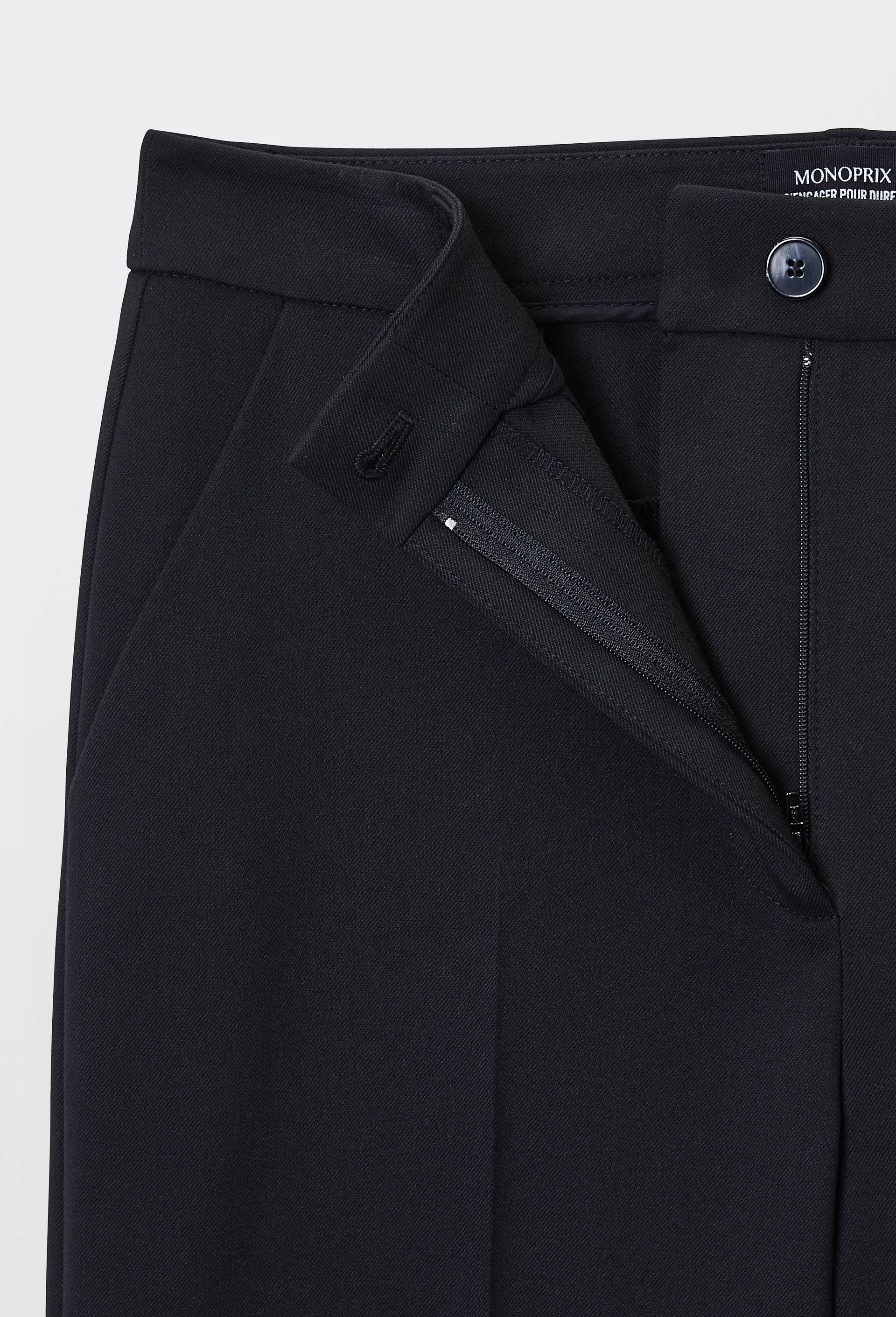 Pantalon large uni, Noir, large image number 4