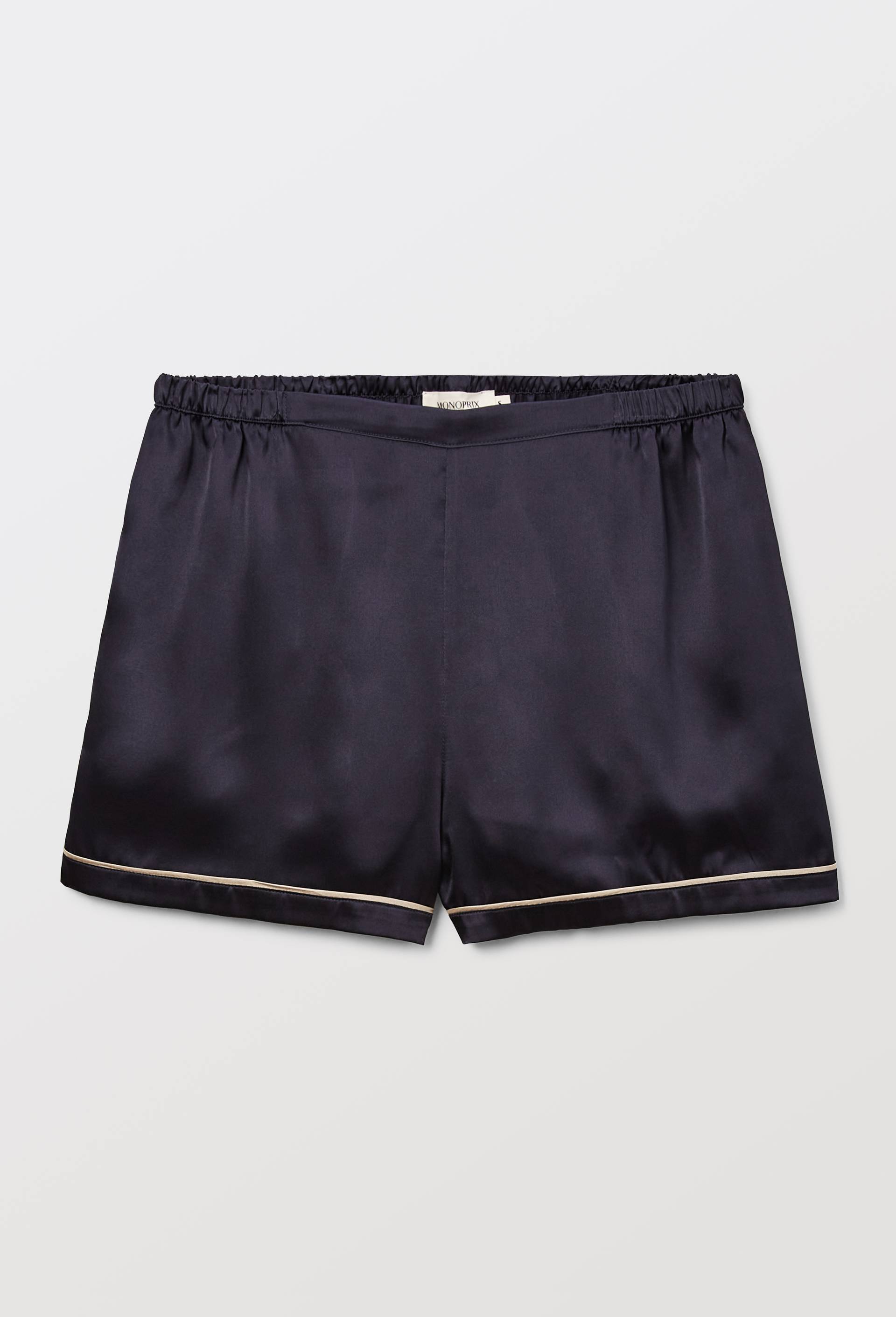 Short uni en soie, Bleu fonc&eacute;, large image number 2
