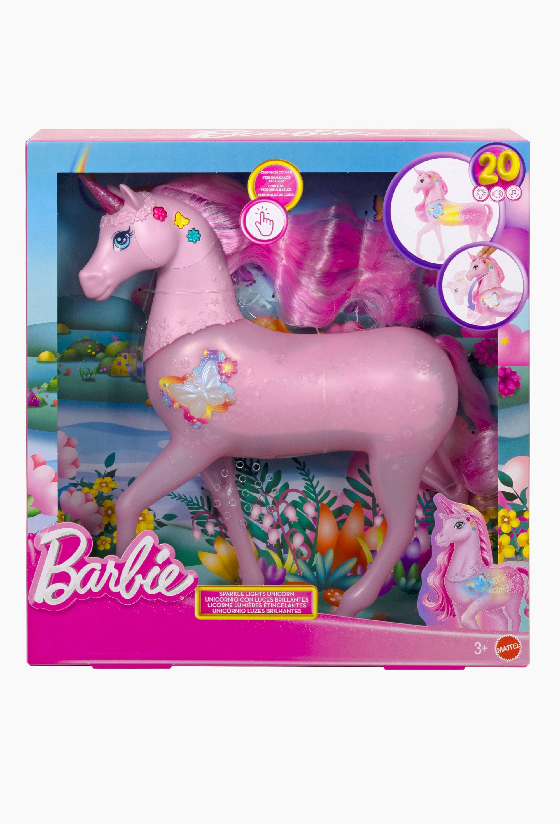 Barbie - Licorne sons et lumi&egrave;res, Multicolore, large image number 3.0
