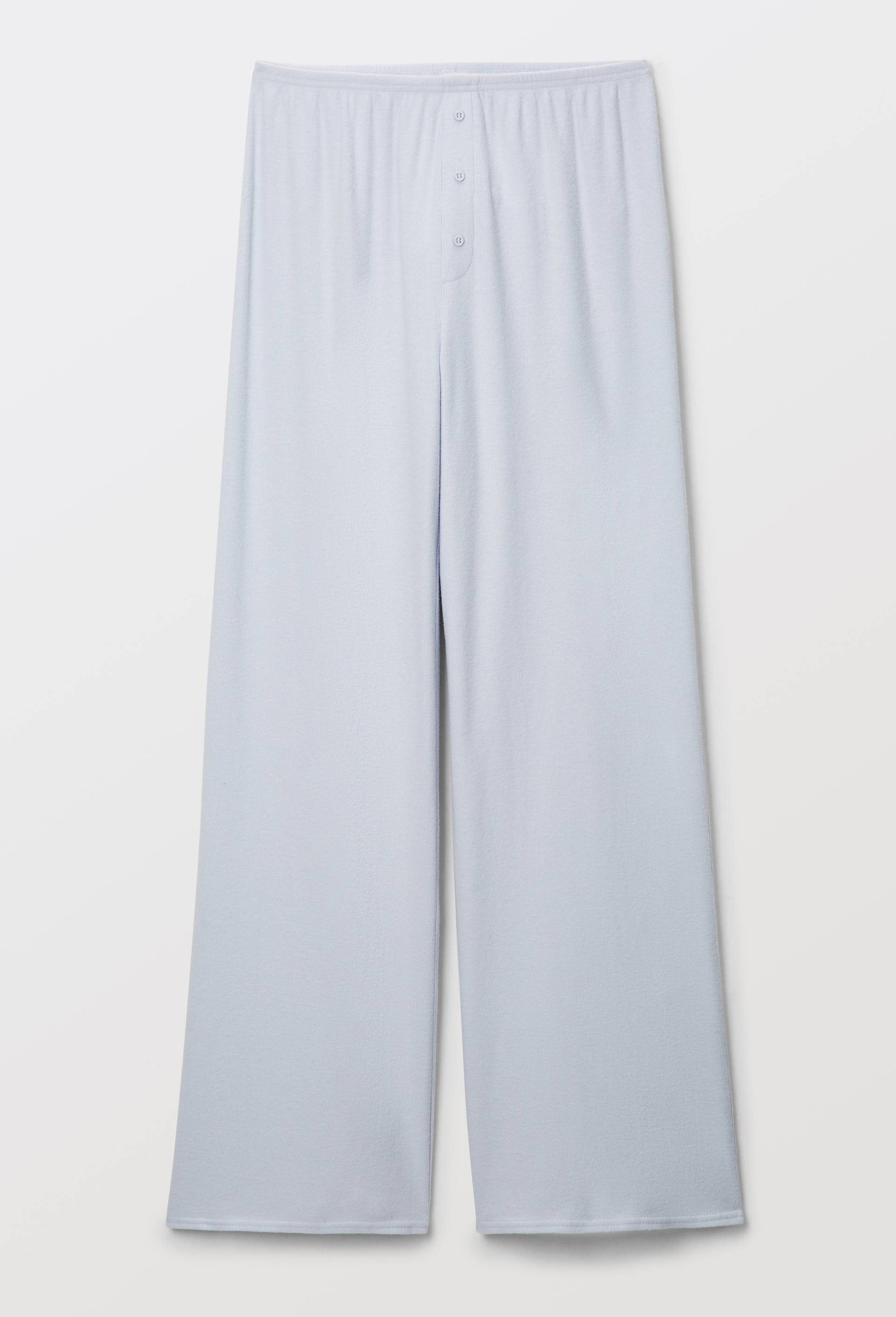 Pantalon de pyjama c&ocirc;tel&eacute; en coton et modal, Bleu clair, large image number 2