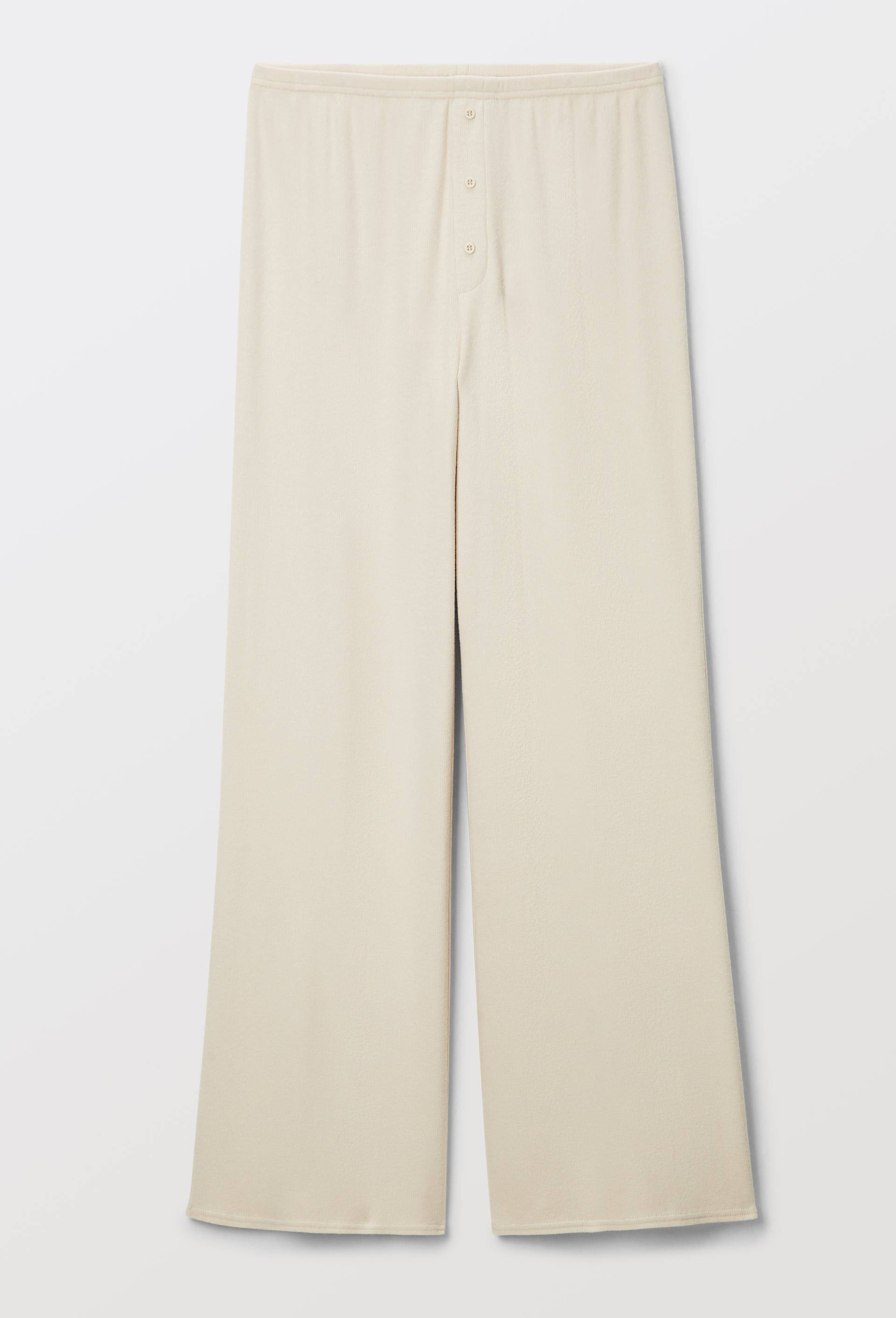 Pantalon de pyjama c&ocirc;tel&eacute; en coton et modal, Brun clair, large image number 2.0