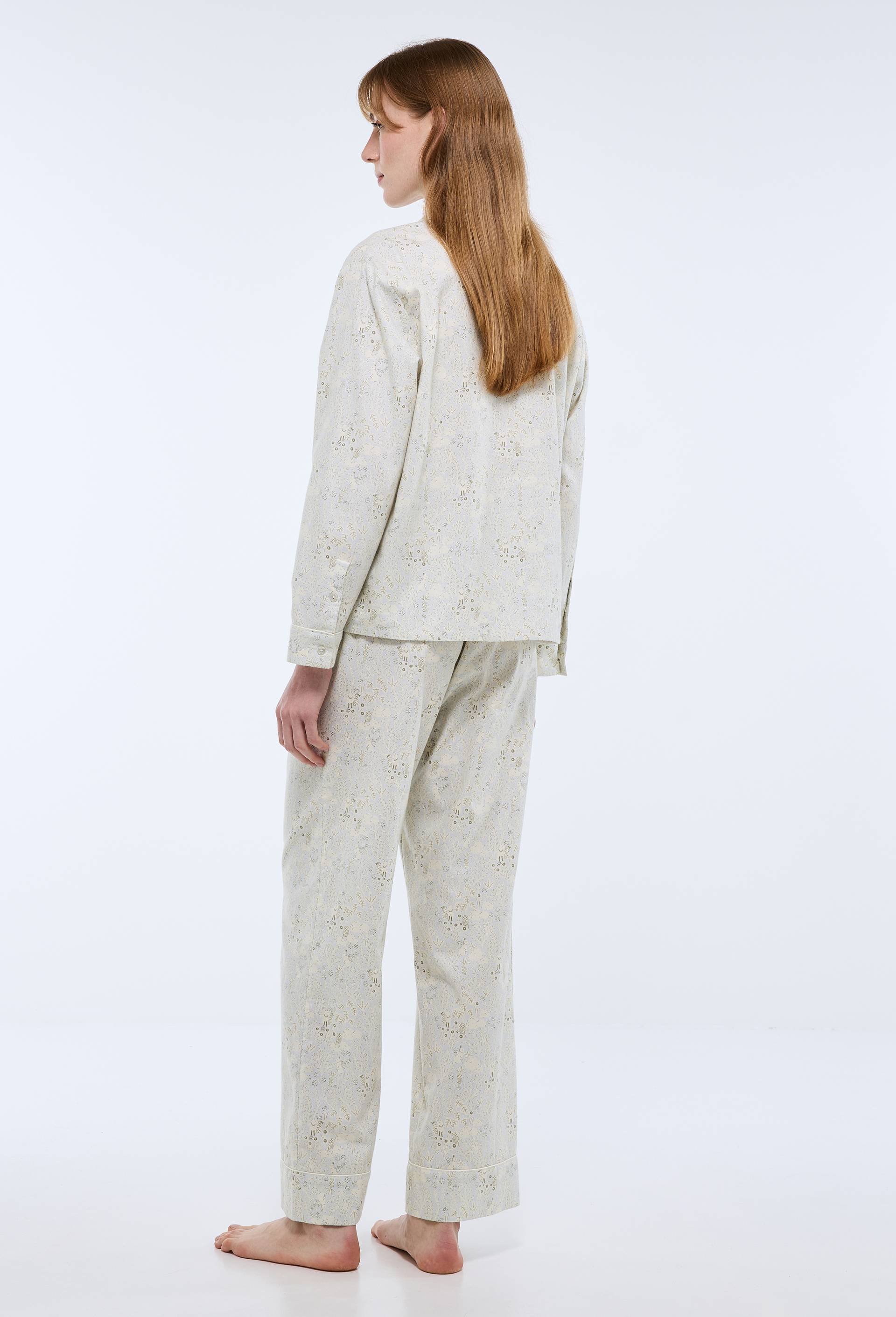 Pyjama imprim&eacute; en voile de coton BIO, Bleu clair, large image number 1