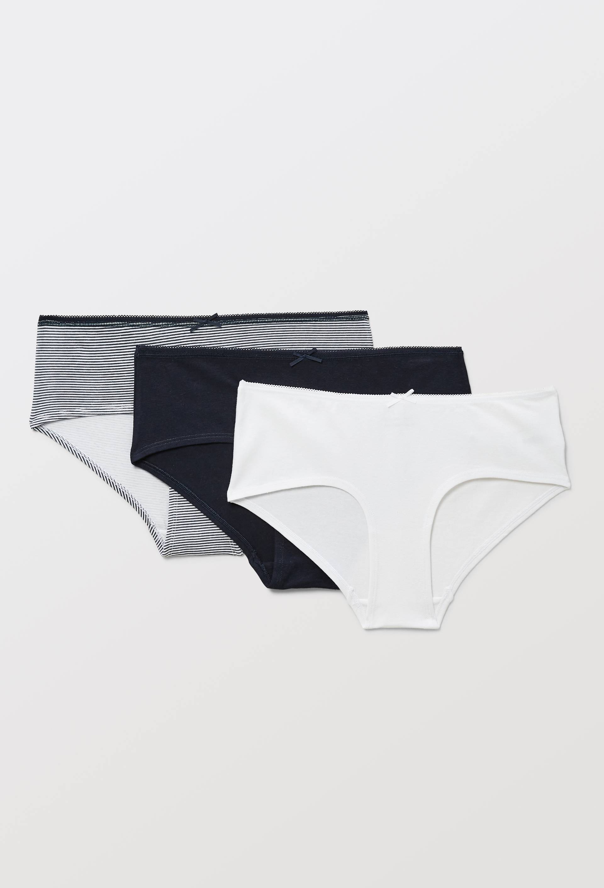 Lot de 3 shorties GARANCE en coton BIO GOTS, Bleu fonc&eacute;, large image number 0