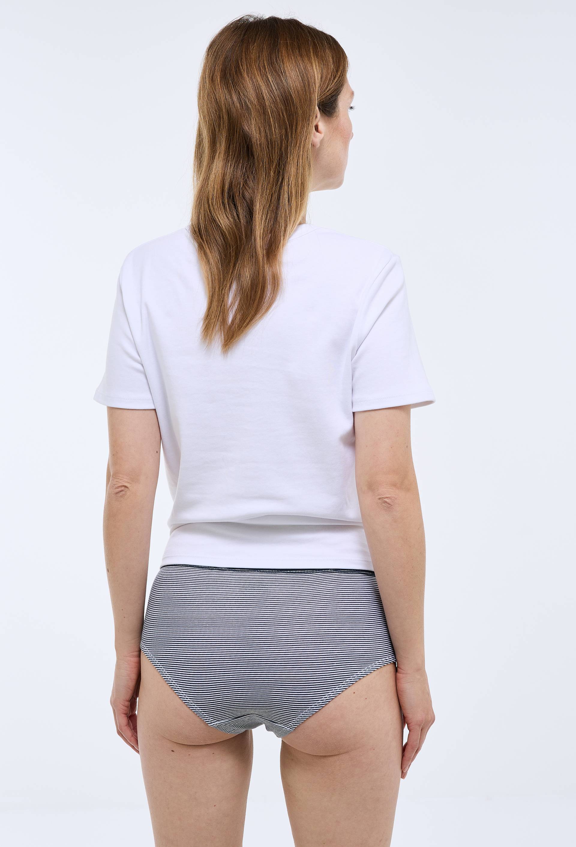 Lot de 3 shorties GARANCE en coton BIO GOTS, Bleu fonc&eacute;, large image number 2