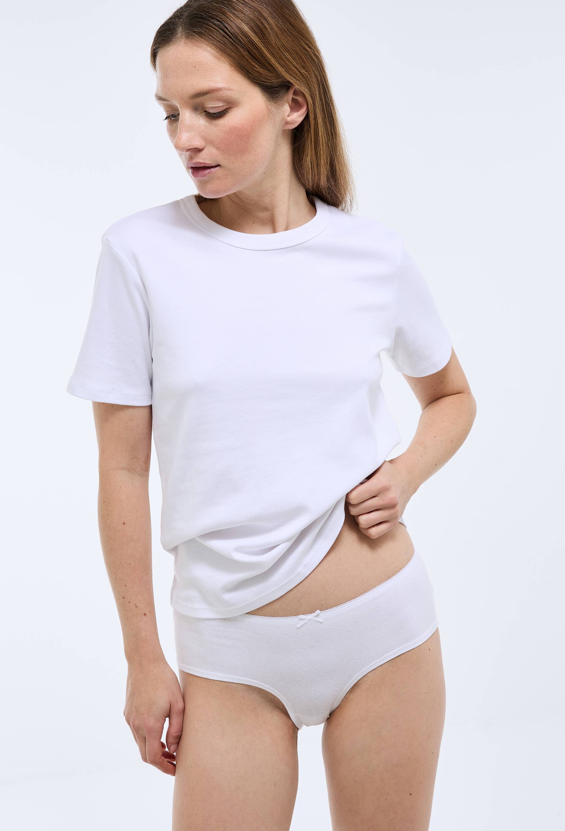 Lot de 3 shorties GARANCE en coton BIO GOTS, Bleu fonc&eacute;, large image number 3