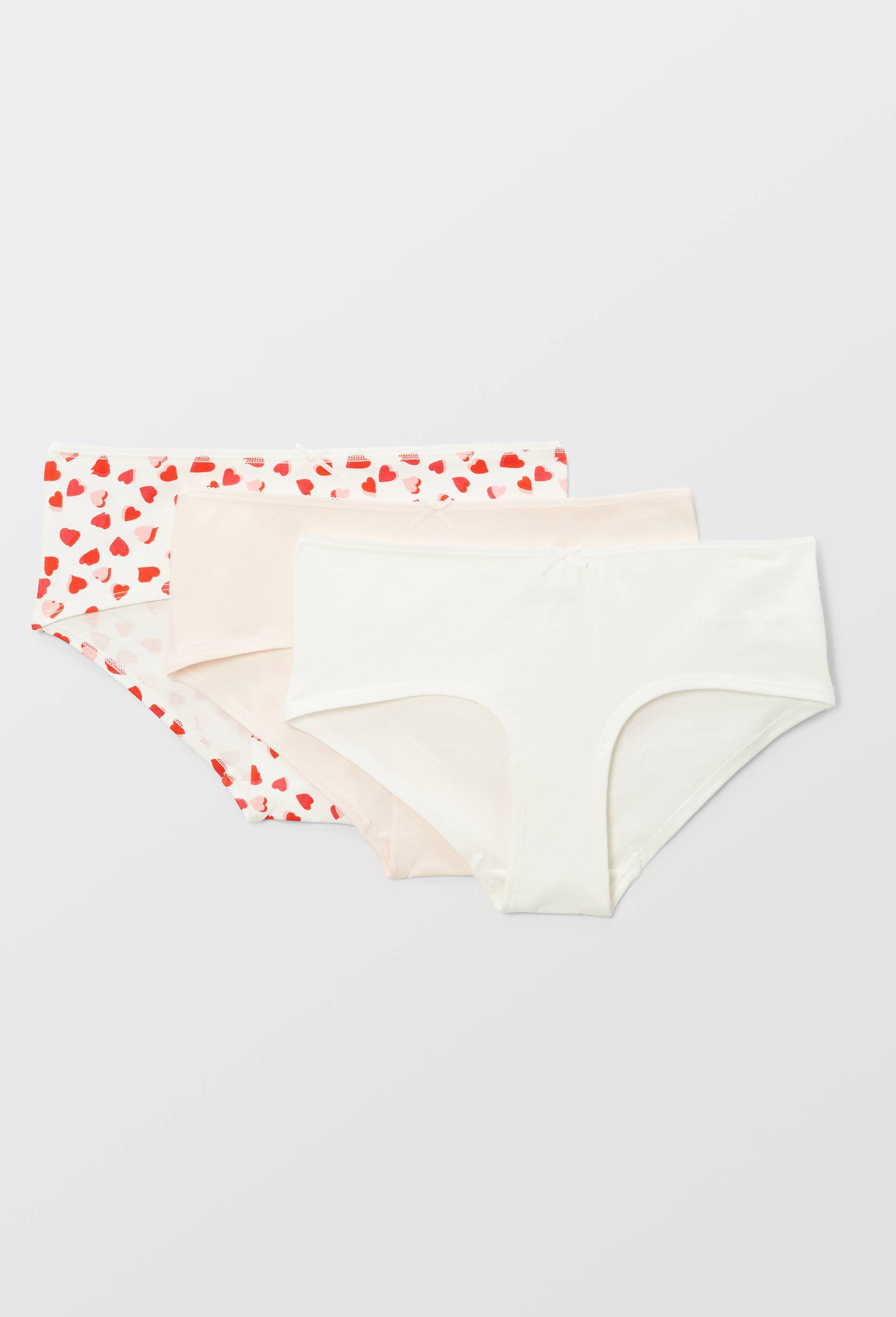 Lot de 3 shorties GARANCE en coton BIO GOTS, Ecru, large image number 0.0