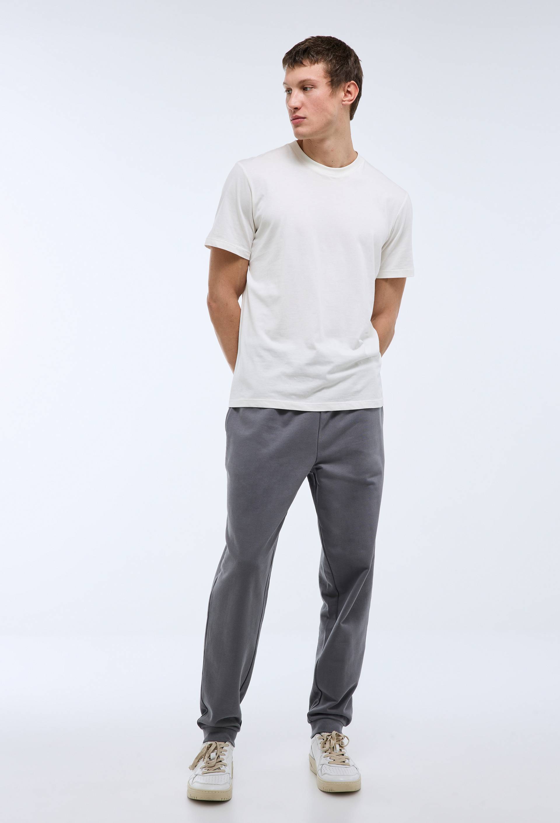 Jogging molleton en coton BIO GOTS, Bleu, large image number 1