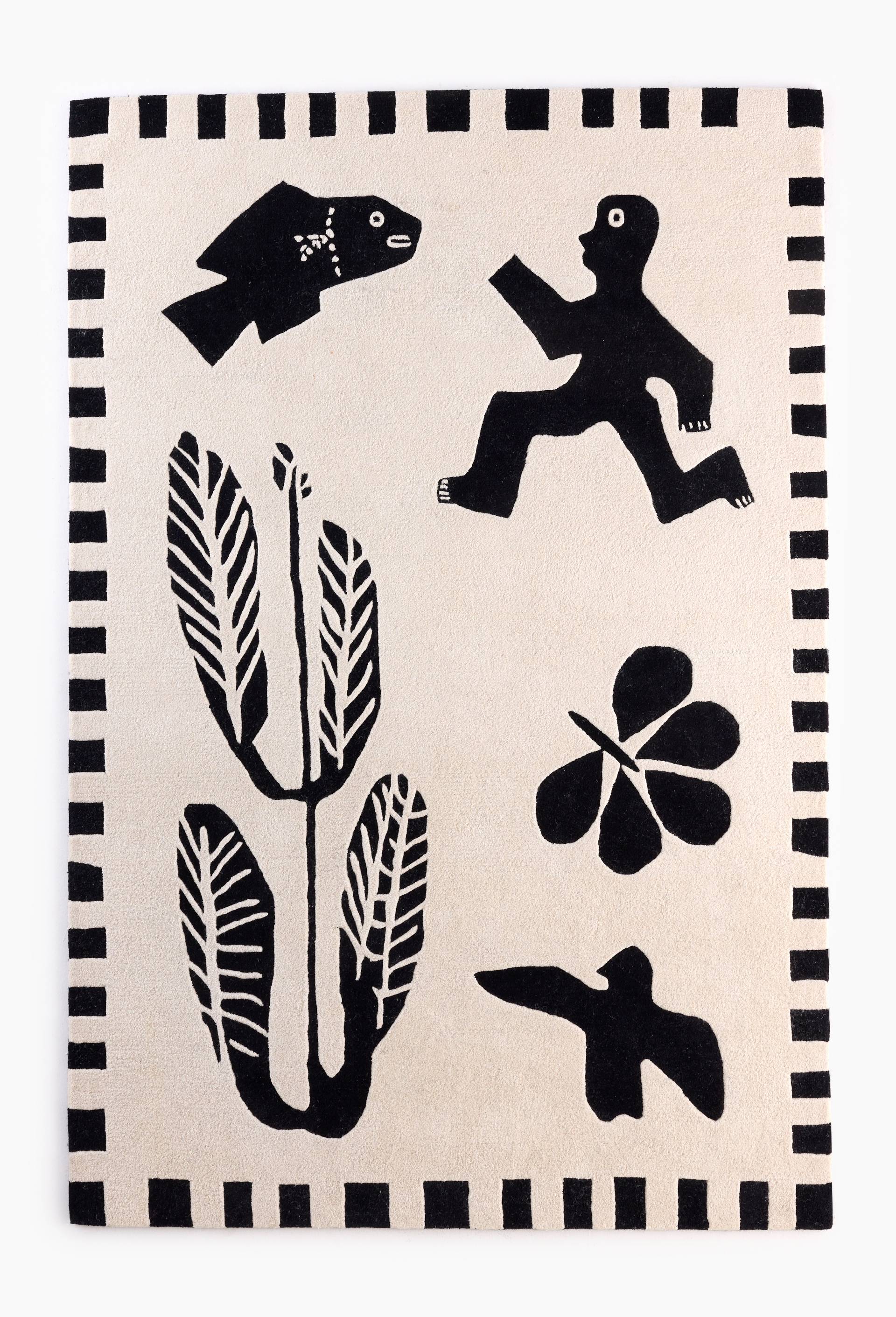 Tapis tuft&eacute;, 200 x 300 cm, en laine - MAISON CH&Acirc;TEAU ROUGE x MONOPRIX, Ecru, large image number 1.0